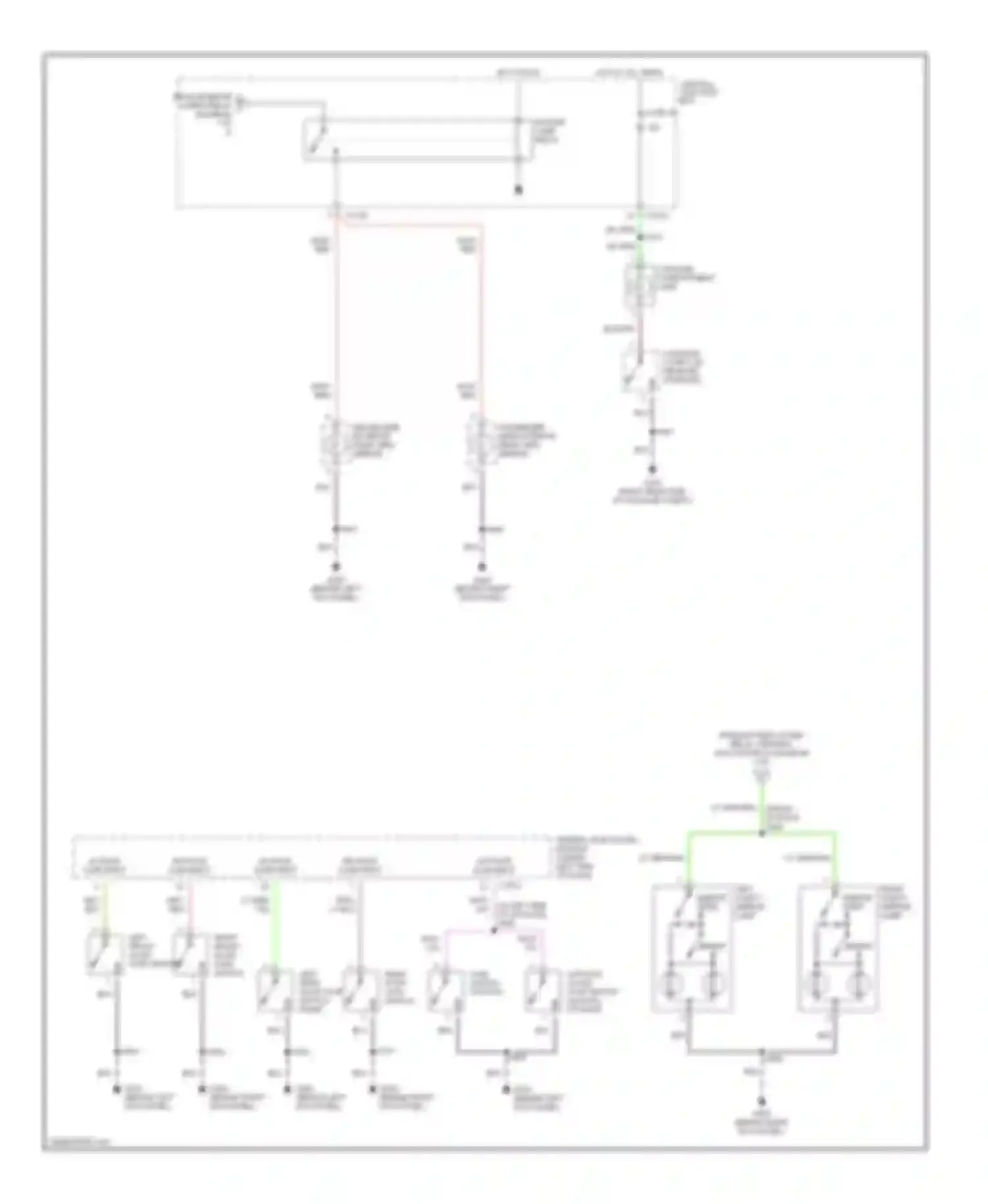 Taurus Ford IV (1999-2004): Courtesy lamps circuit (2 of 2)