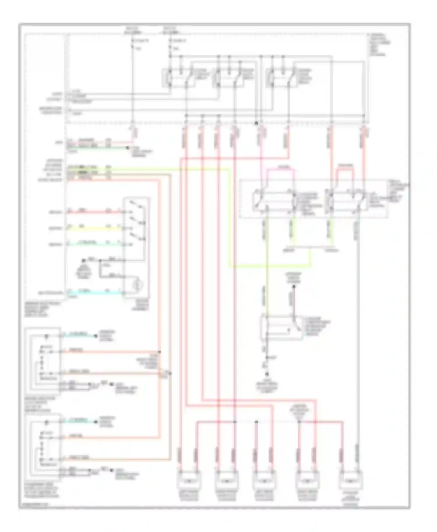 Taurus Ford IV (1999-2004): Power door lock circuit, with keyless entry