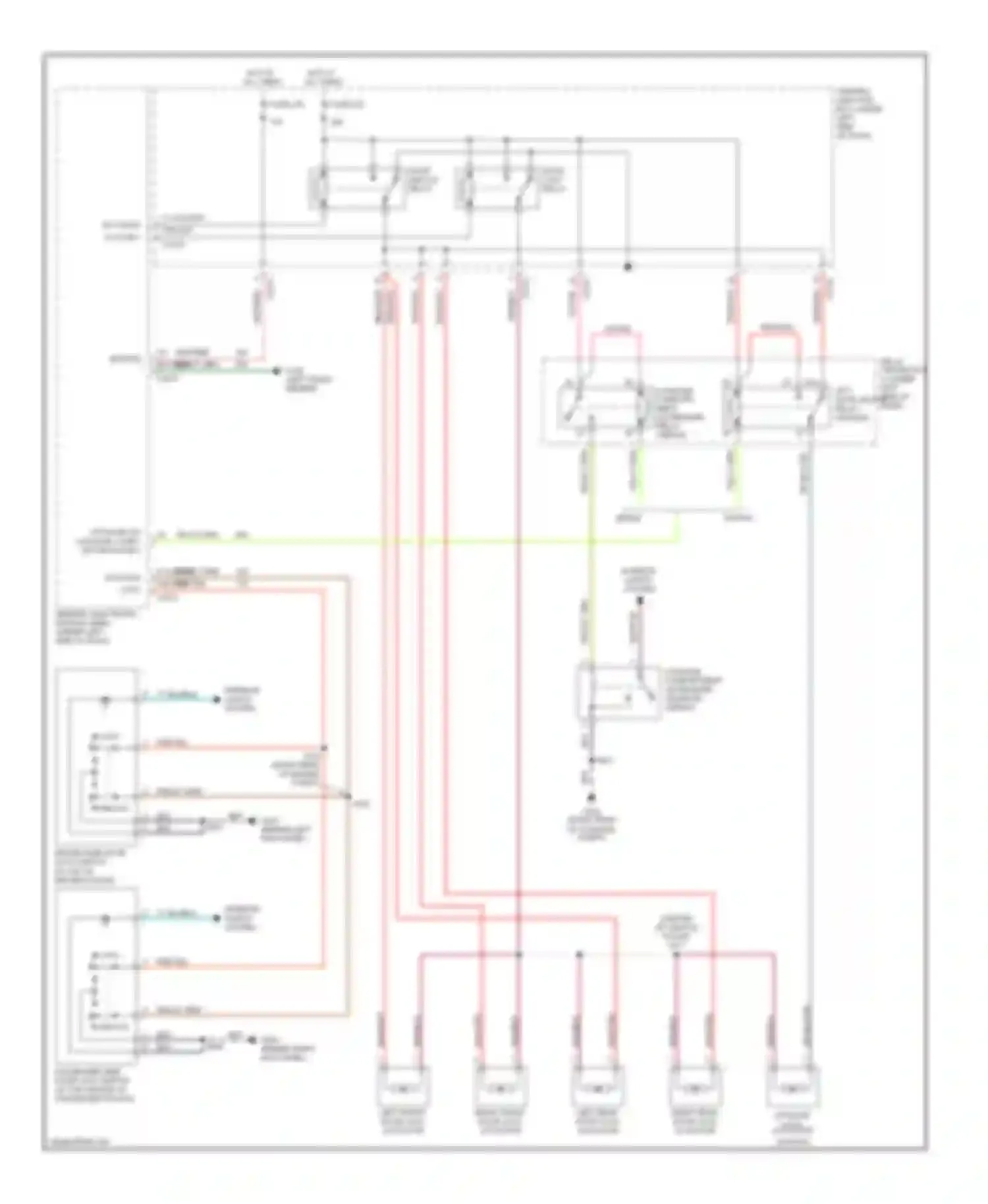 Taurus Ford IV (1999-2004): Power door lock circuit, without keyless entry