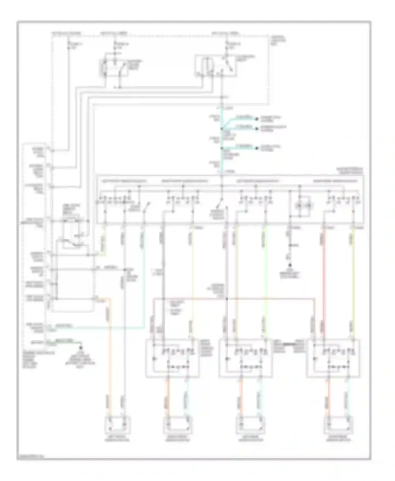 Taurus Ford IV (1999-2004): Power window circuit