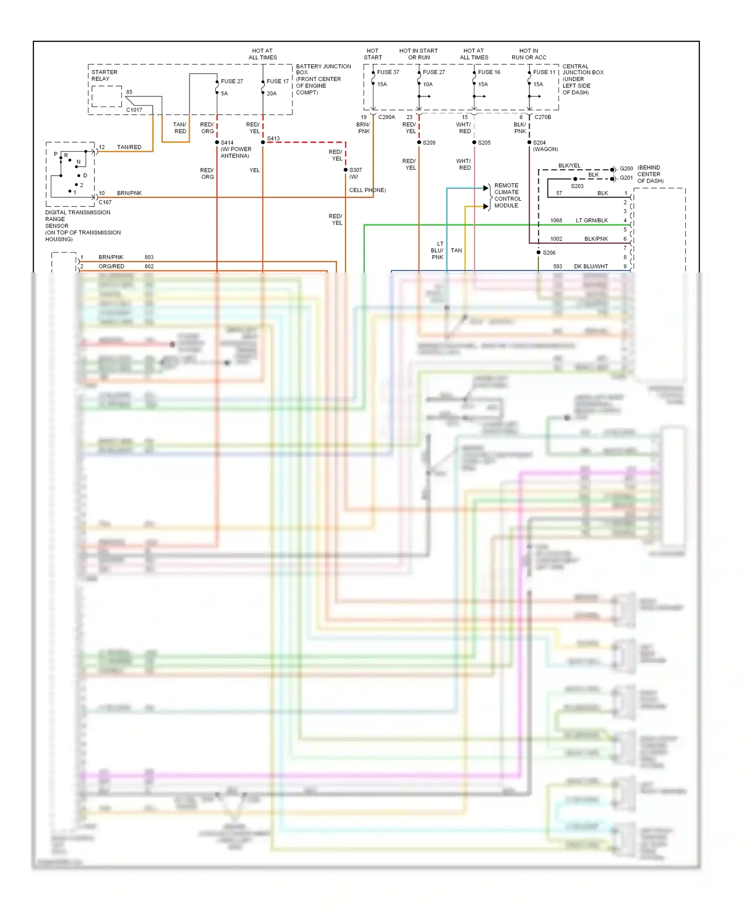 Ford Taurus IV (1999-2004) blk/pnk wiring diagram  (18 of 20)