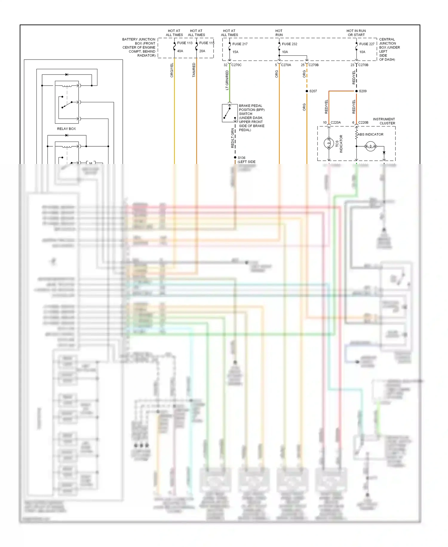Ford Taurus IV (1999-2004) computer data lines system wiring diagram  (2 of 2)