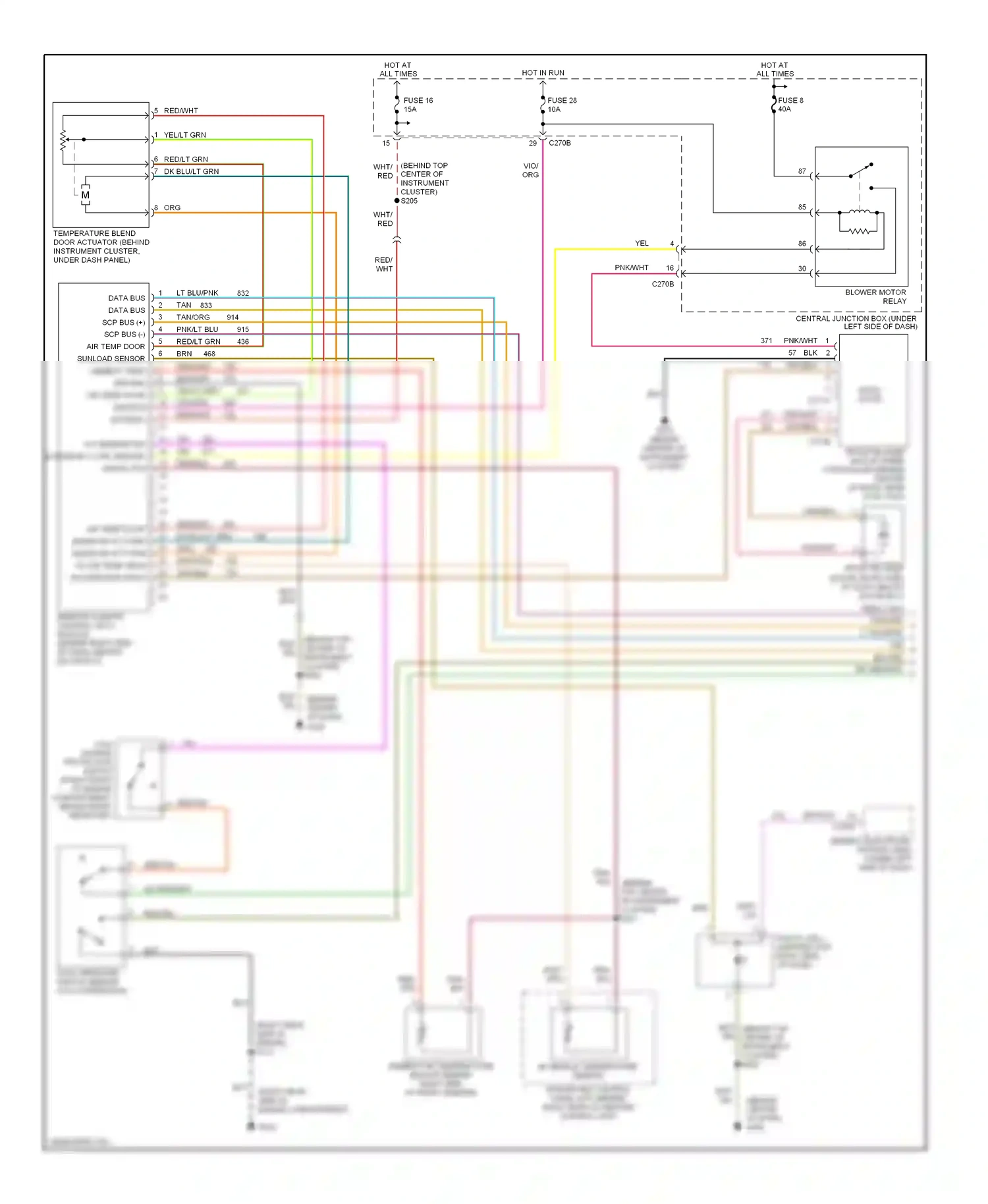 Ford Taurus IV (1999-2004) fuse 16 wiring diagram  (1 of 18)