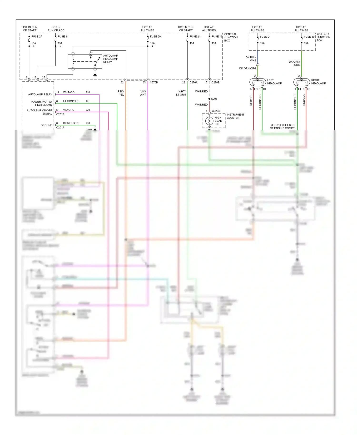 Ford Taurus IV (1999-2004) fuse 24 wiring diagram  (2 of 3)