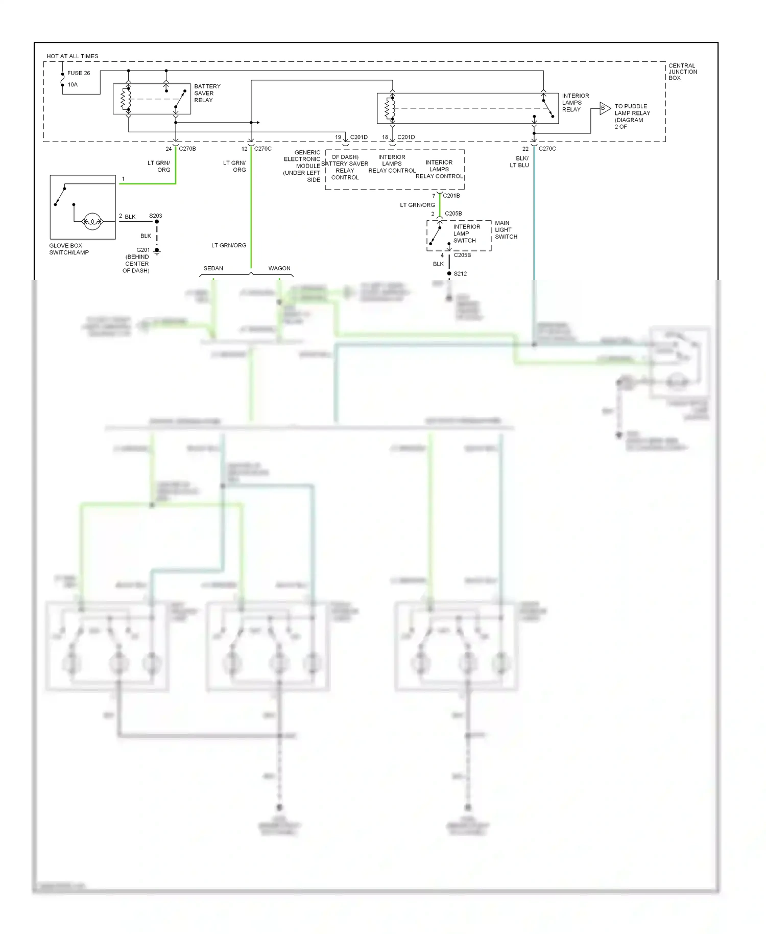Ford Taurus IV (1999-2004) fuse 26 wiring diagram  (2 of 10)