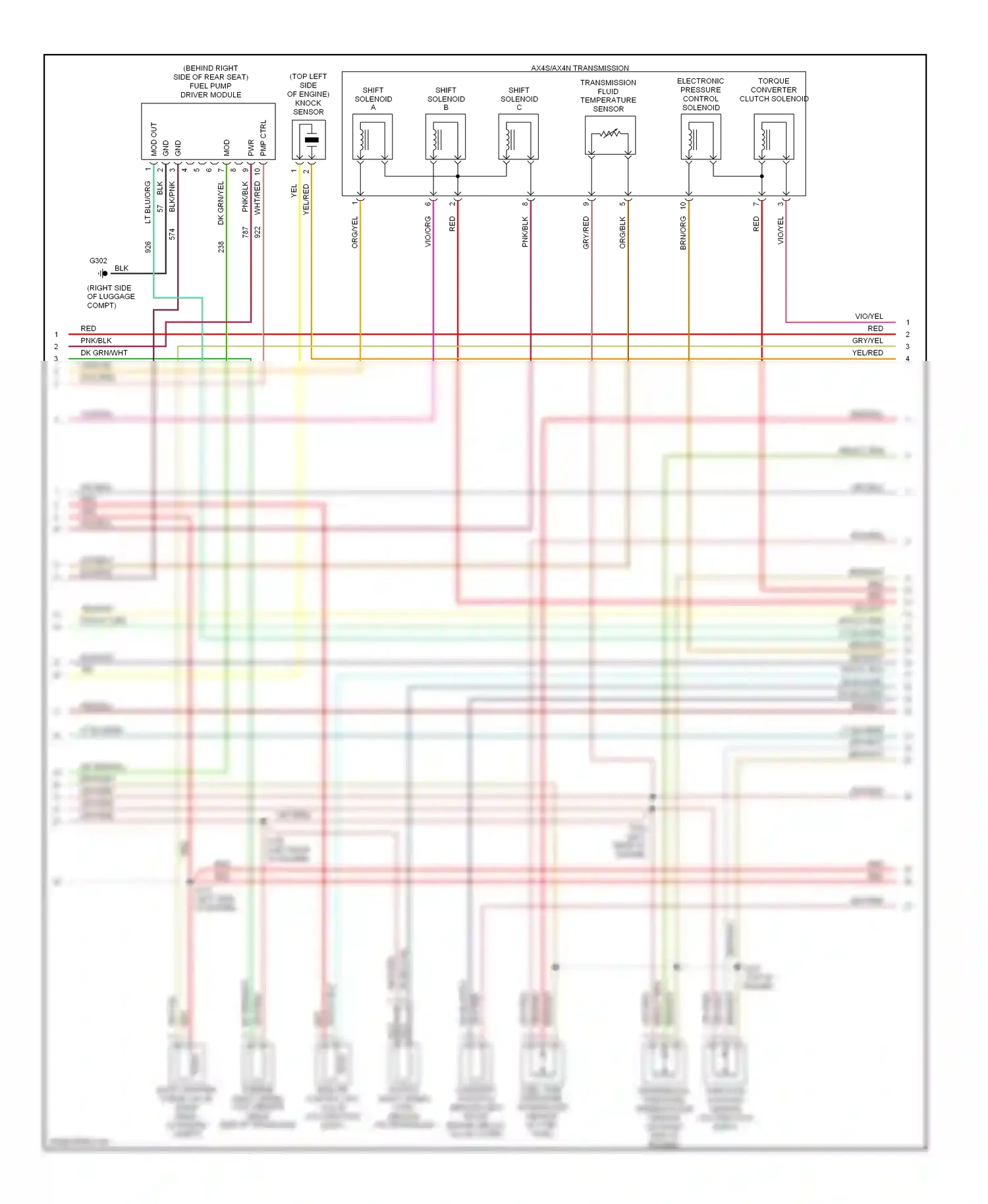 Ford Taurus IV (1999-2004) gry/red wiring diagram  (15 of 23)