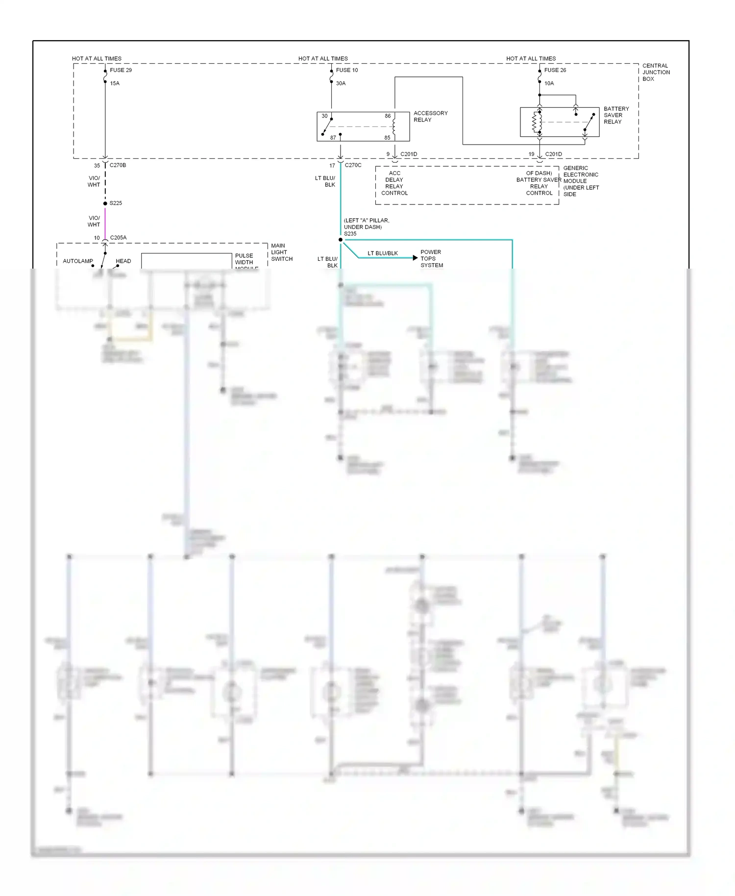 Ford Taurus IV (1999-2004) instrument cluster wiring diagram  (18 of 24)