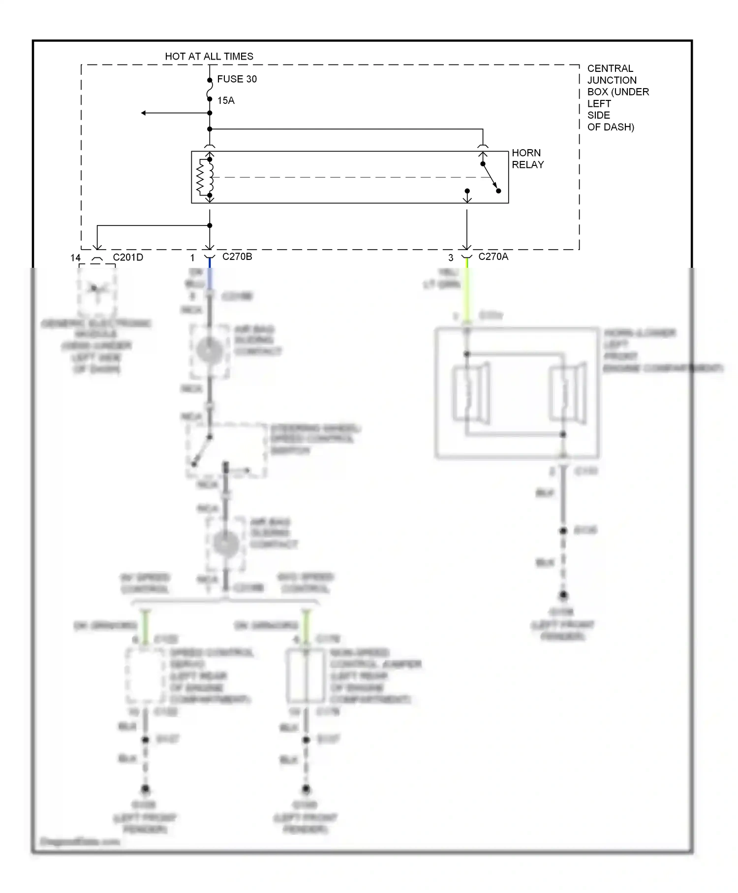 Ford Taurus IV (1999-2004) left front fender) wiring diagram  (16 of 20)