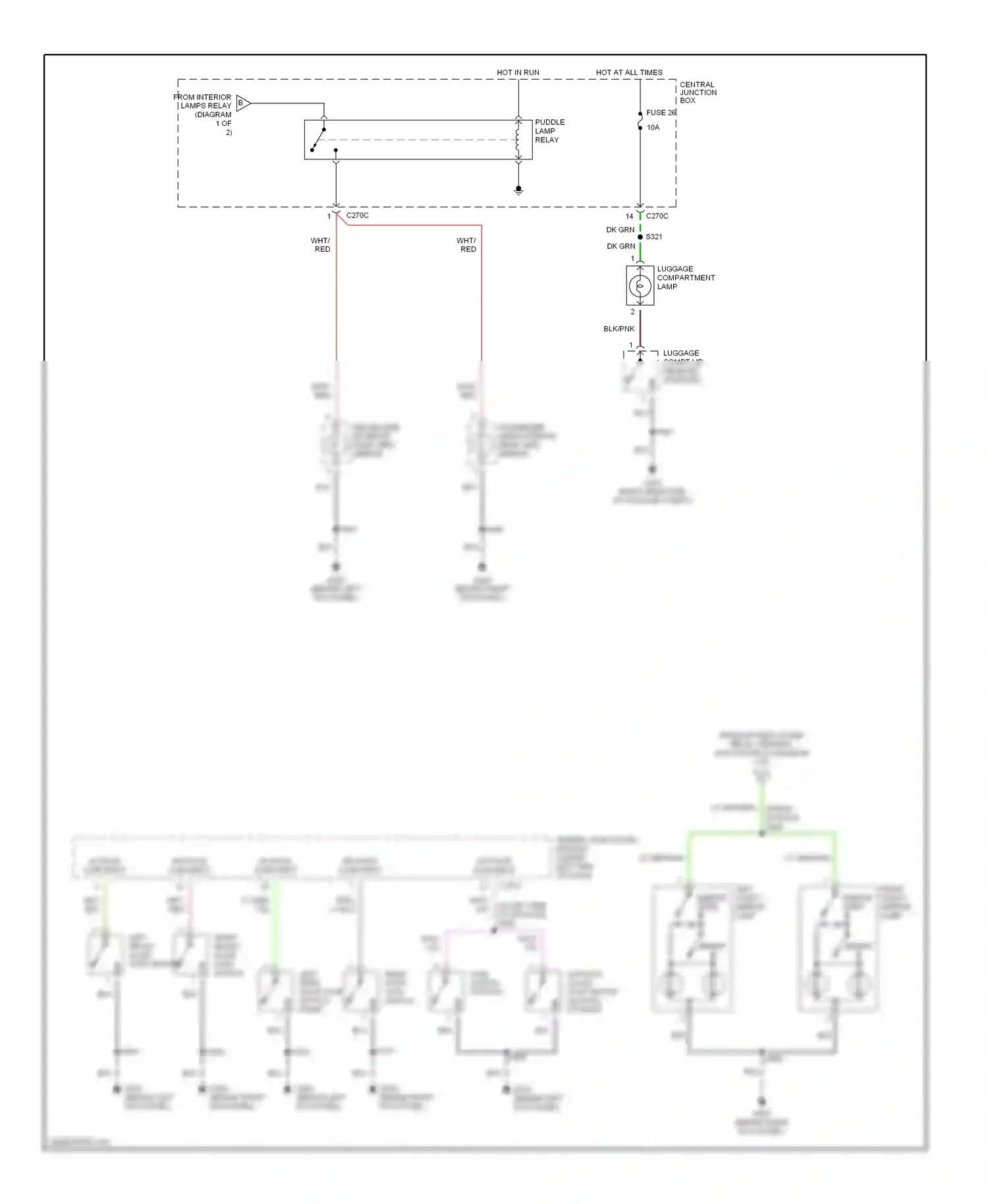 Ford Taurus IV (1999-2004) mirror open wiring diagram  (1 of 1)