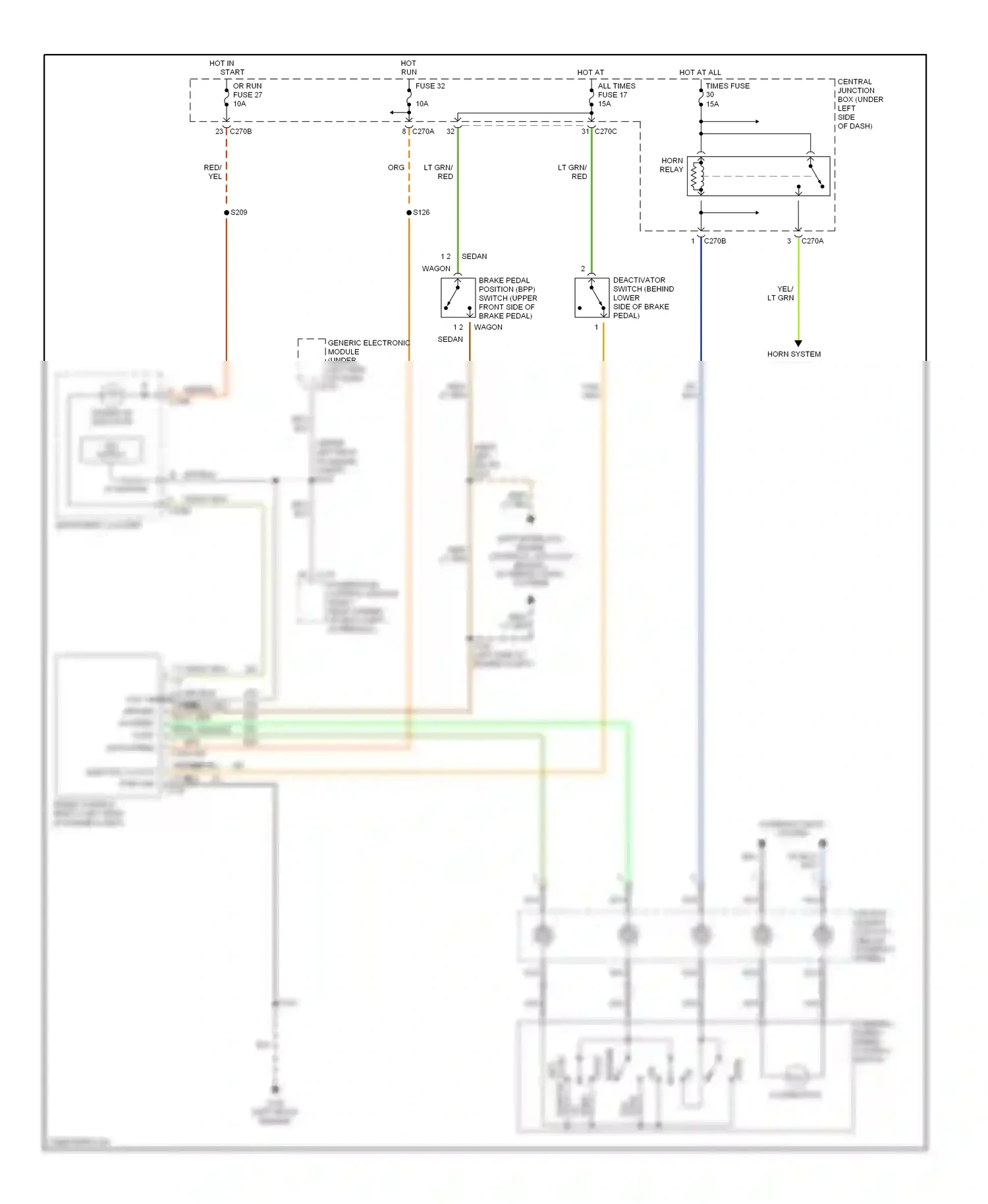 Ford Taurus IV (1999-2004) pillar) wiring diagram  (1 of 1)
