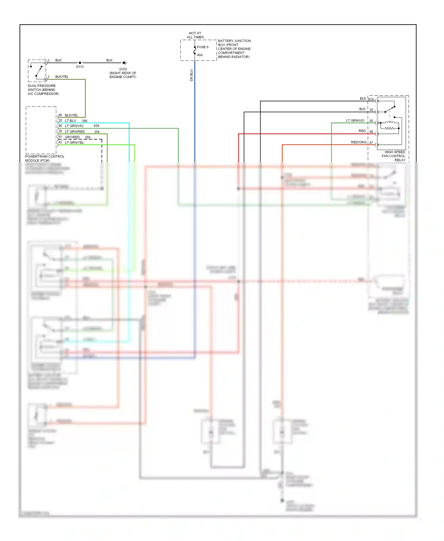 Ford Taurus IV (1999-2004) red wiring diagram  (4 of 48)