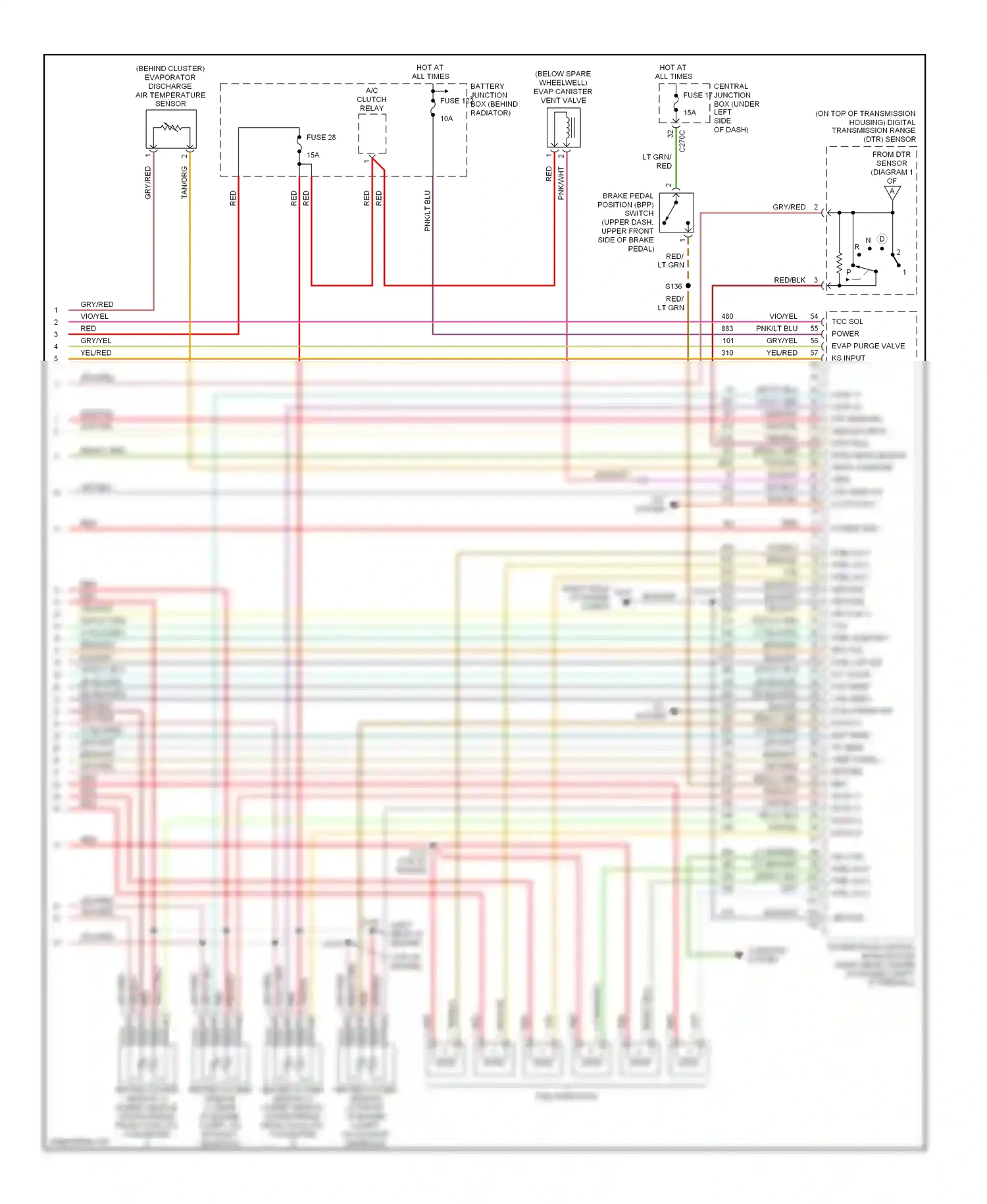 Ford Taurus IV (1999-2004) red/pnk wiring diagram  (5 of 9)