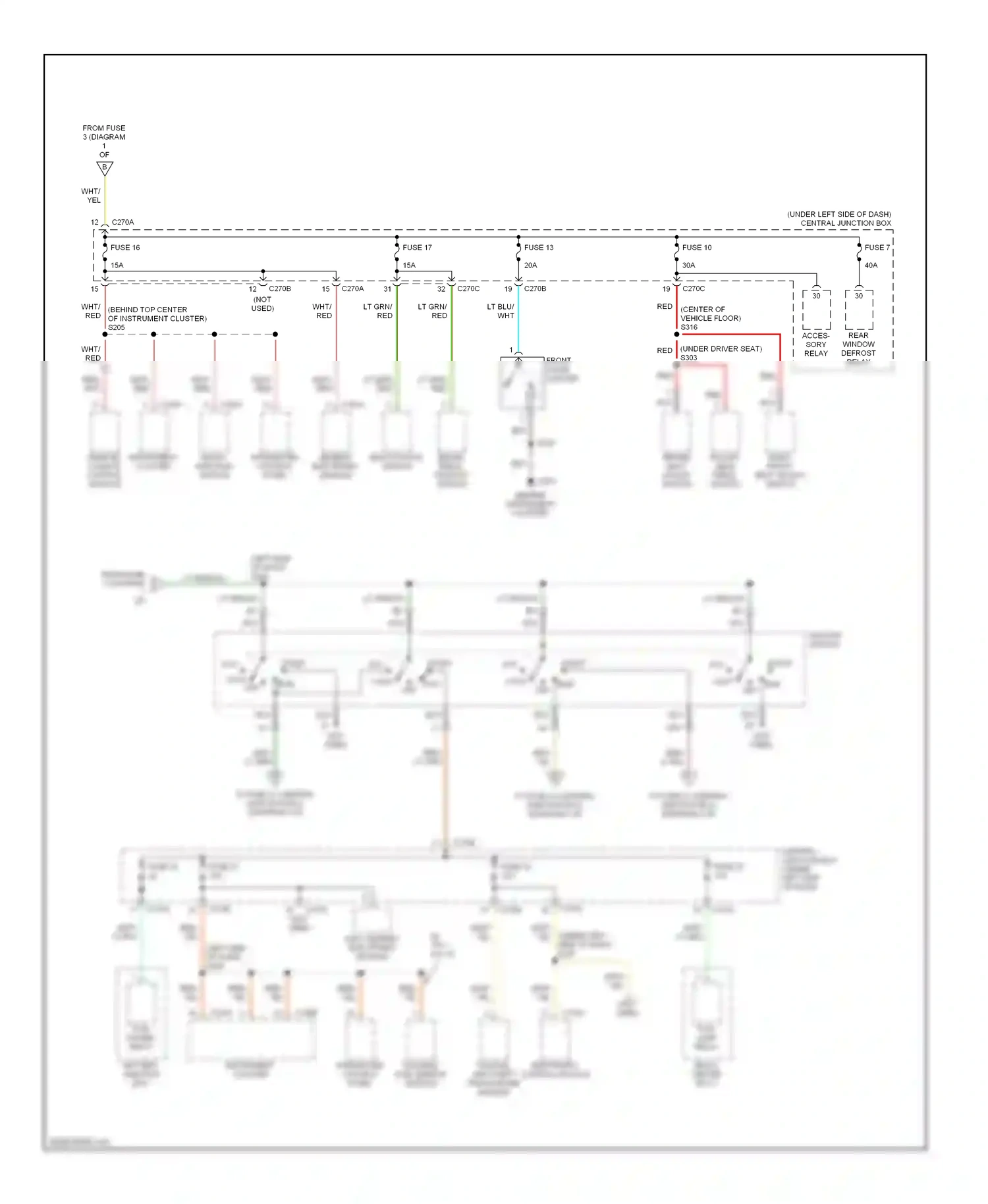 Ford Taurus IV (1999-2004) run wiring diagram  (8 of 10)