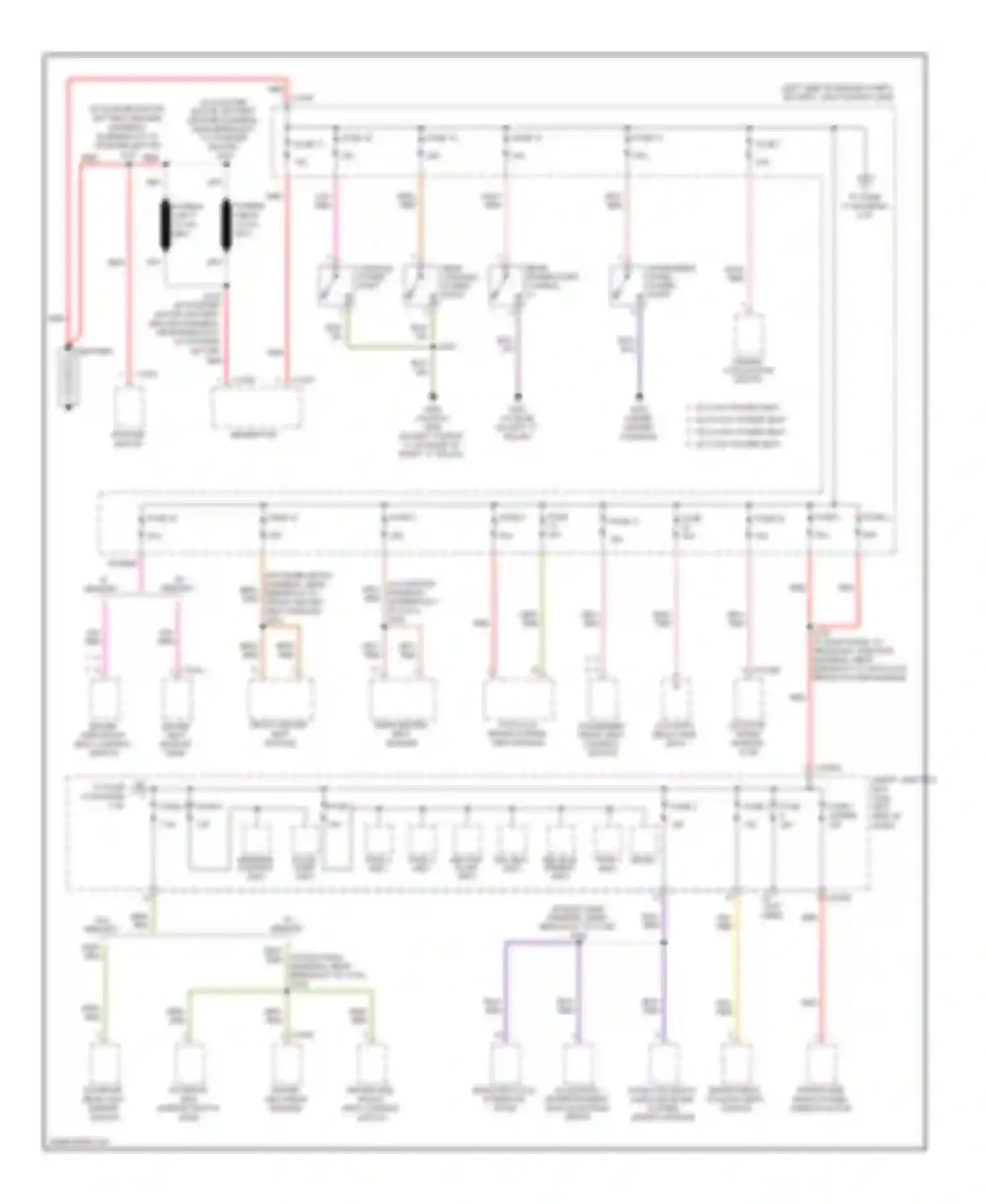 Taurus Ford V (2007-2009): Power distribution circuit (1 of 4)