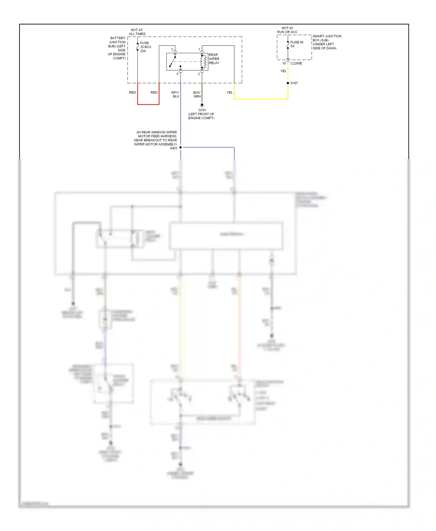 Ford Taurus V (2007-2009) (behind left kick panel) wiring diagram  (22 of 24)