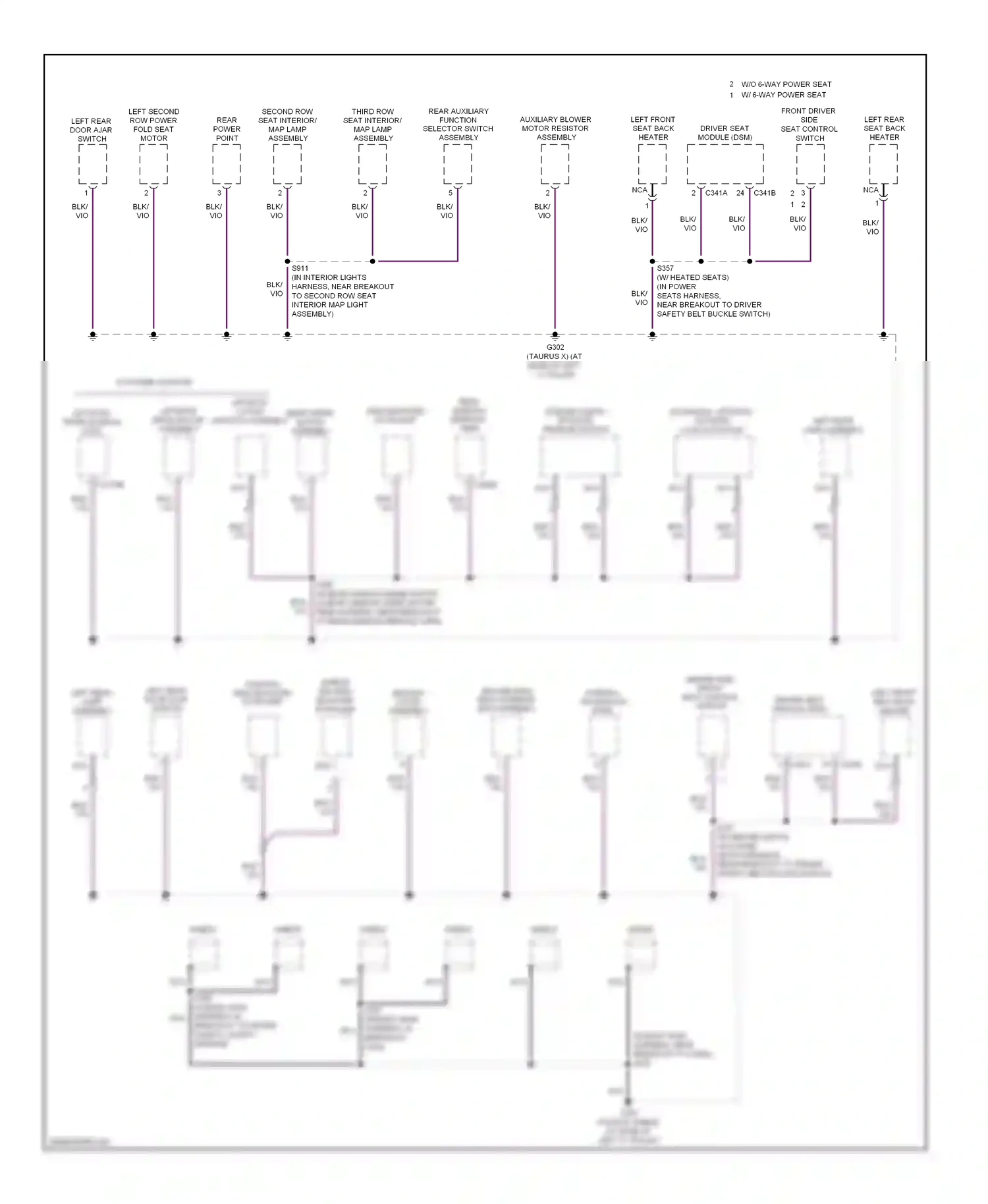 Ford Taurus V (2007-2009) blk wiring diagram  (50 of 52)