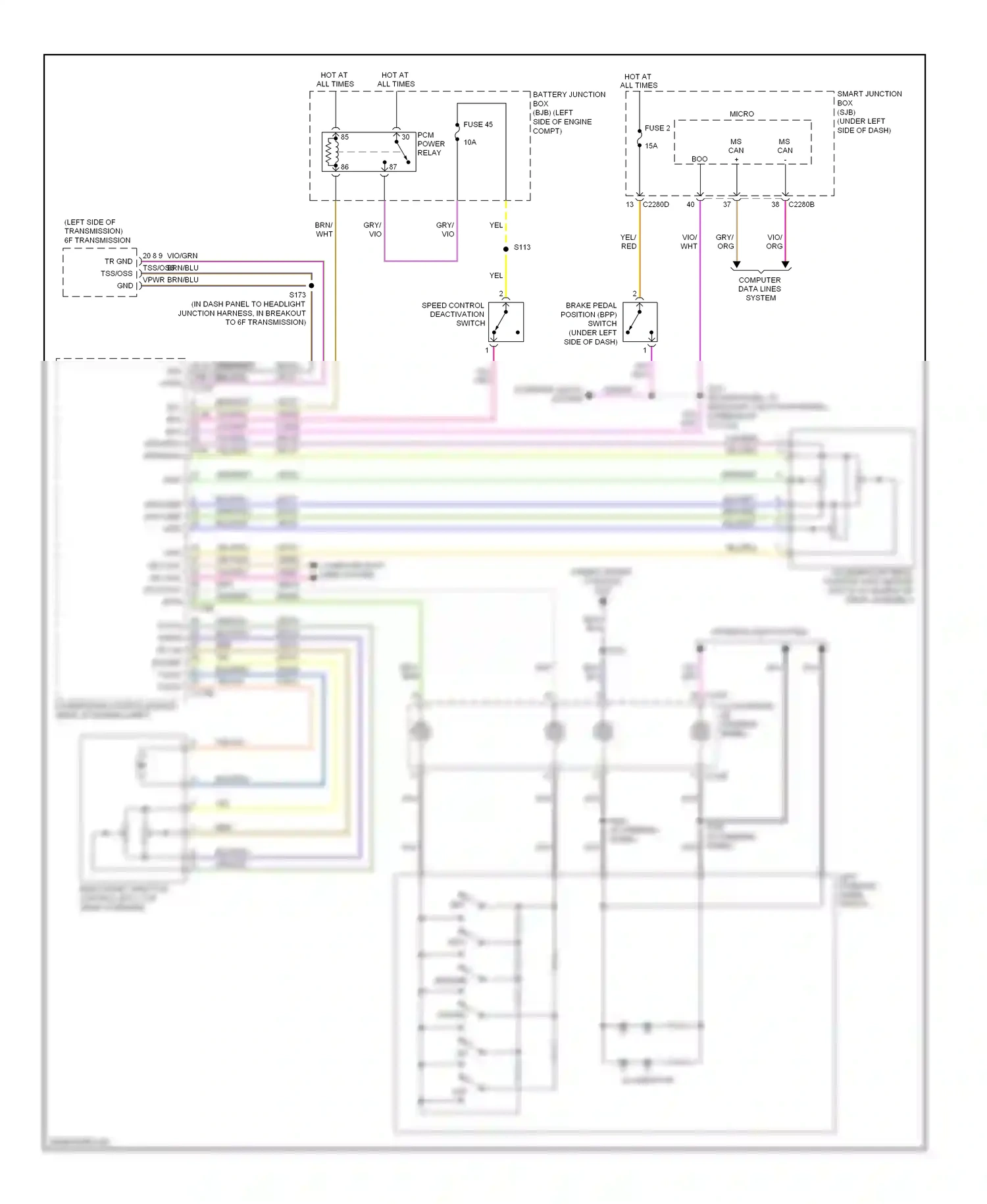 Ford Taurus V (2007-2009) clockspring (in wiring diagram  (1 of 1)