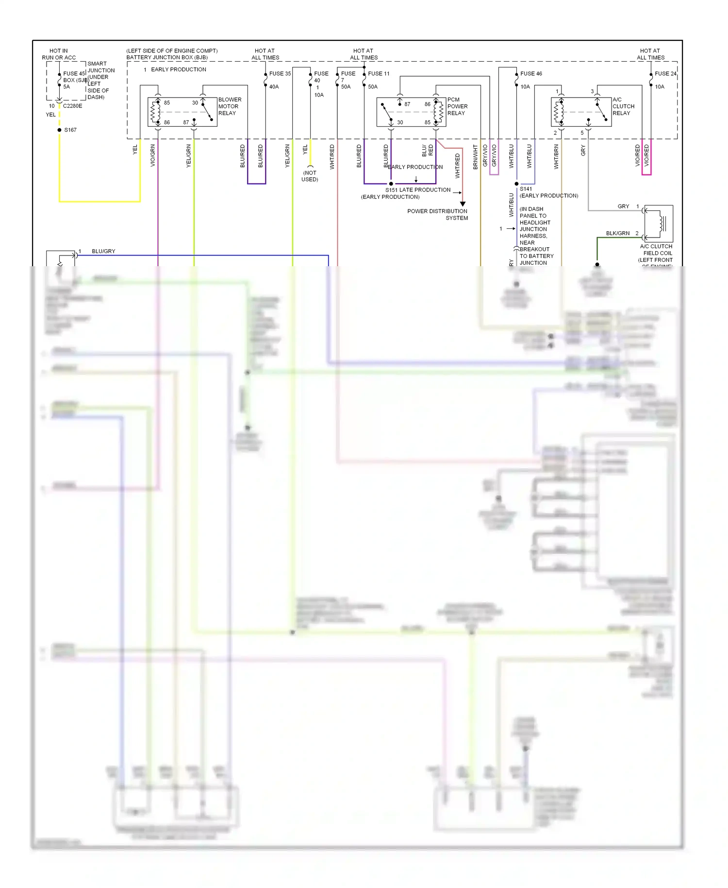 Ford Taurus V (2007-2009) fan ctrl variable pwr gnd wiring diagram  (1 of 2)