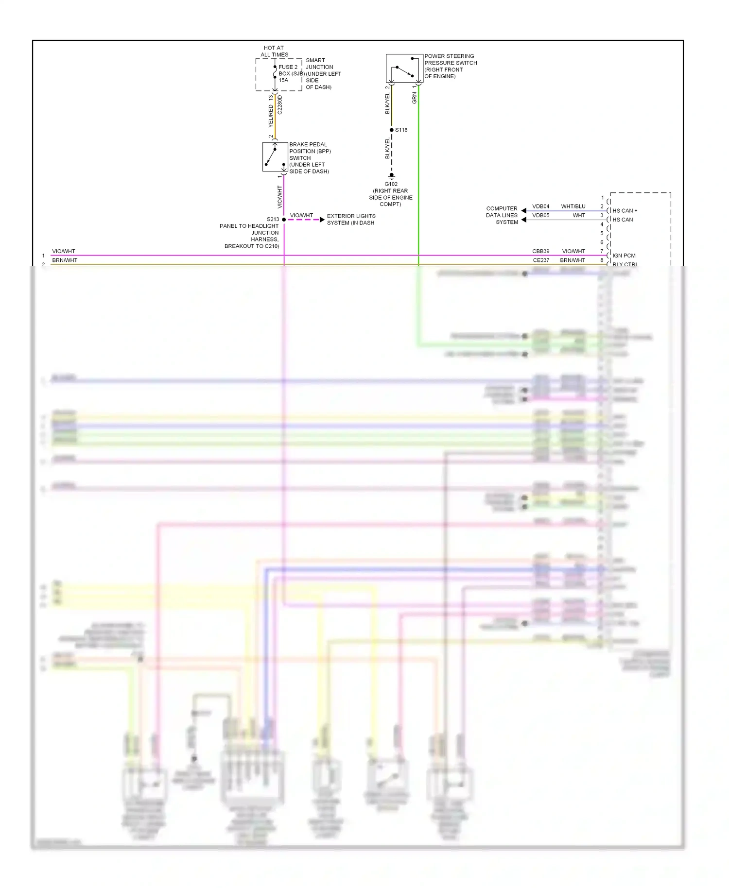 Ford Taurus V (2007-2009) grn/wht wiring diagram  (20 of 26)