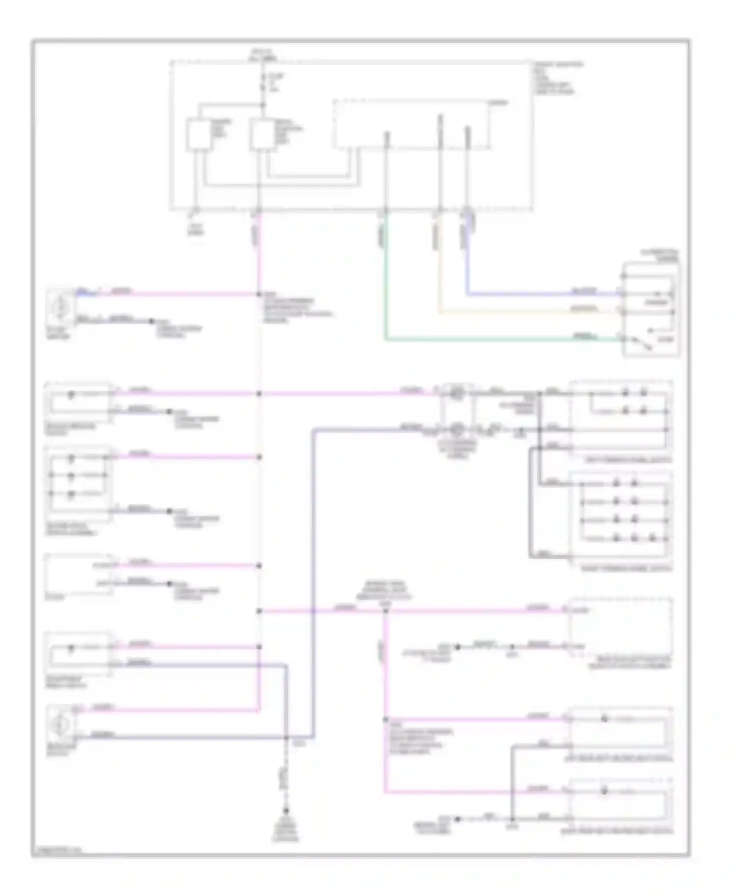 Wiring diagram center stack switch assembly for Ford Taurus V (2007-2009)