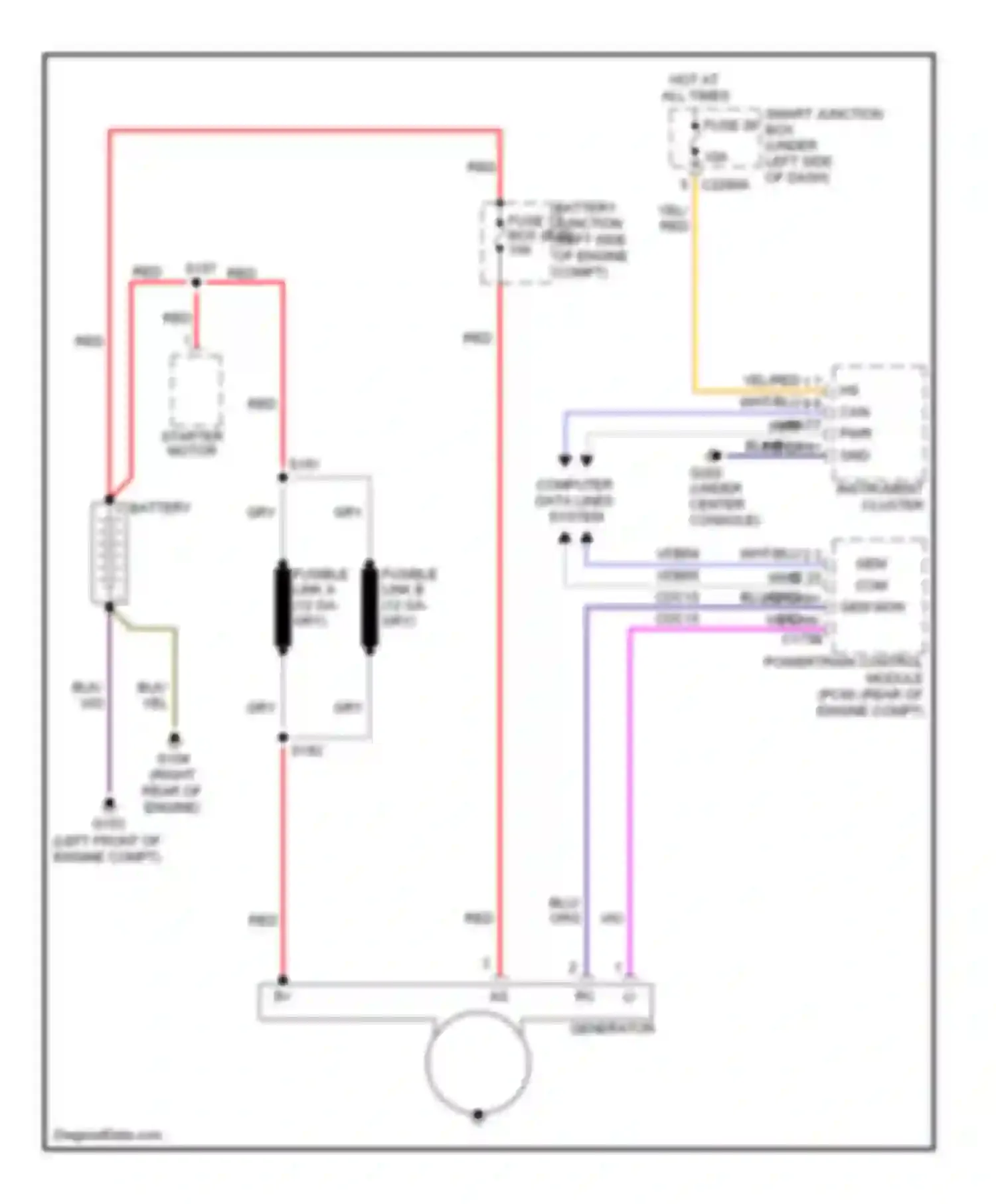 Wiring diagram 2 3 22 23 hs can+ hs can- gem com gem mon for Ford Taurus V (2007-2009)