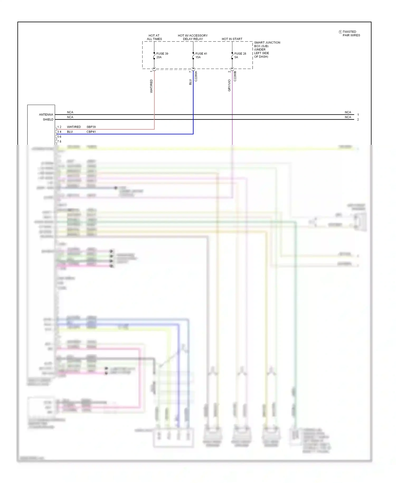 Ford Taurus V (2007-2009) hot in start wiring diagram  (3 of 3)