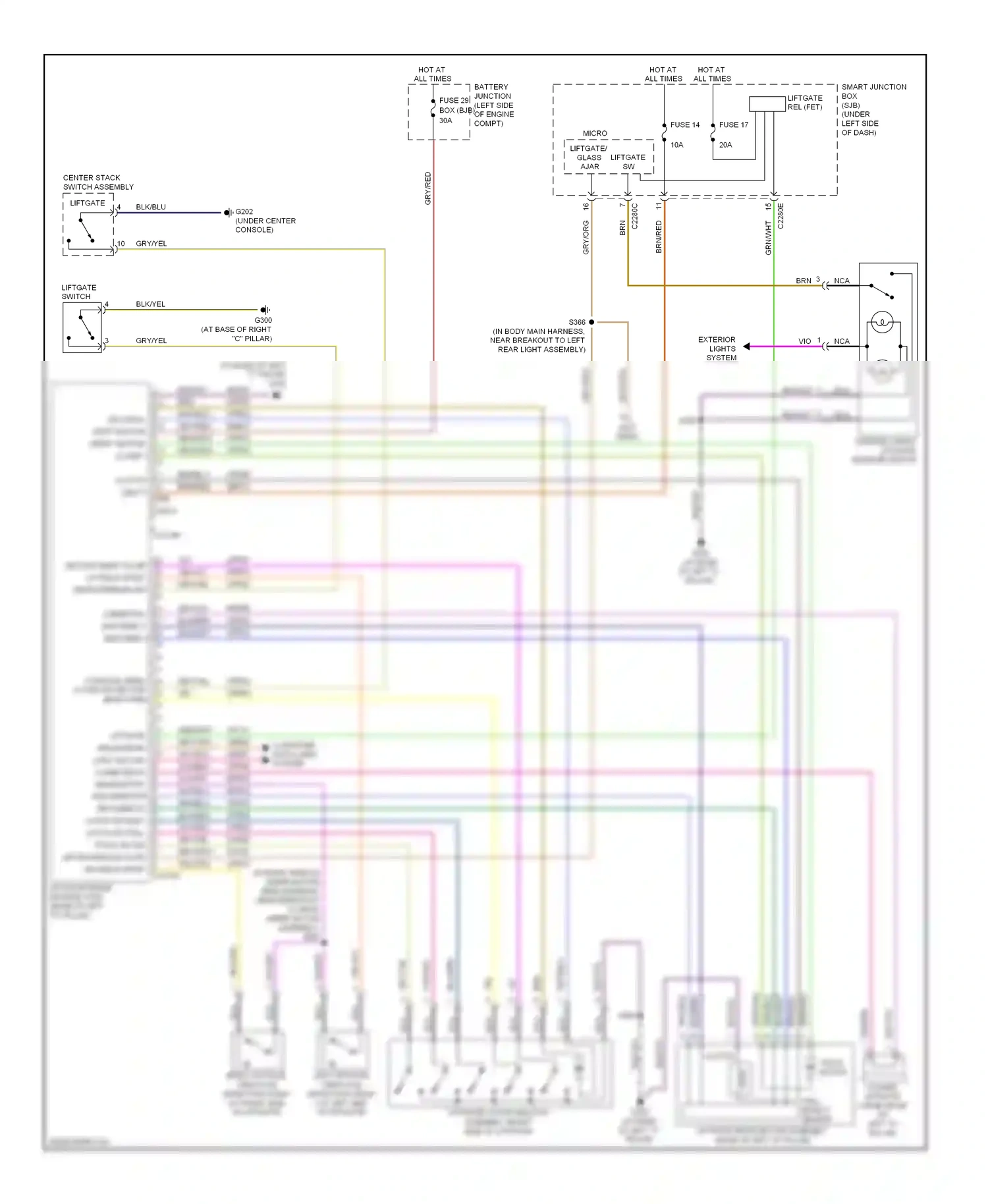 Ford Taurus V (2007-2009) micro - wiring diagram  (14 of 19)