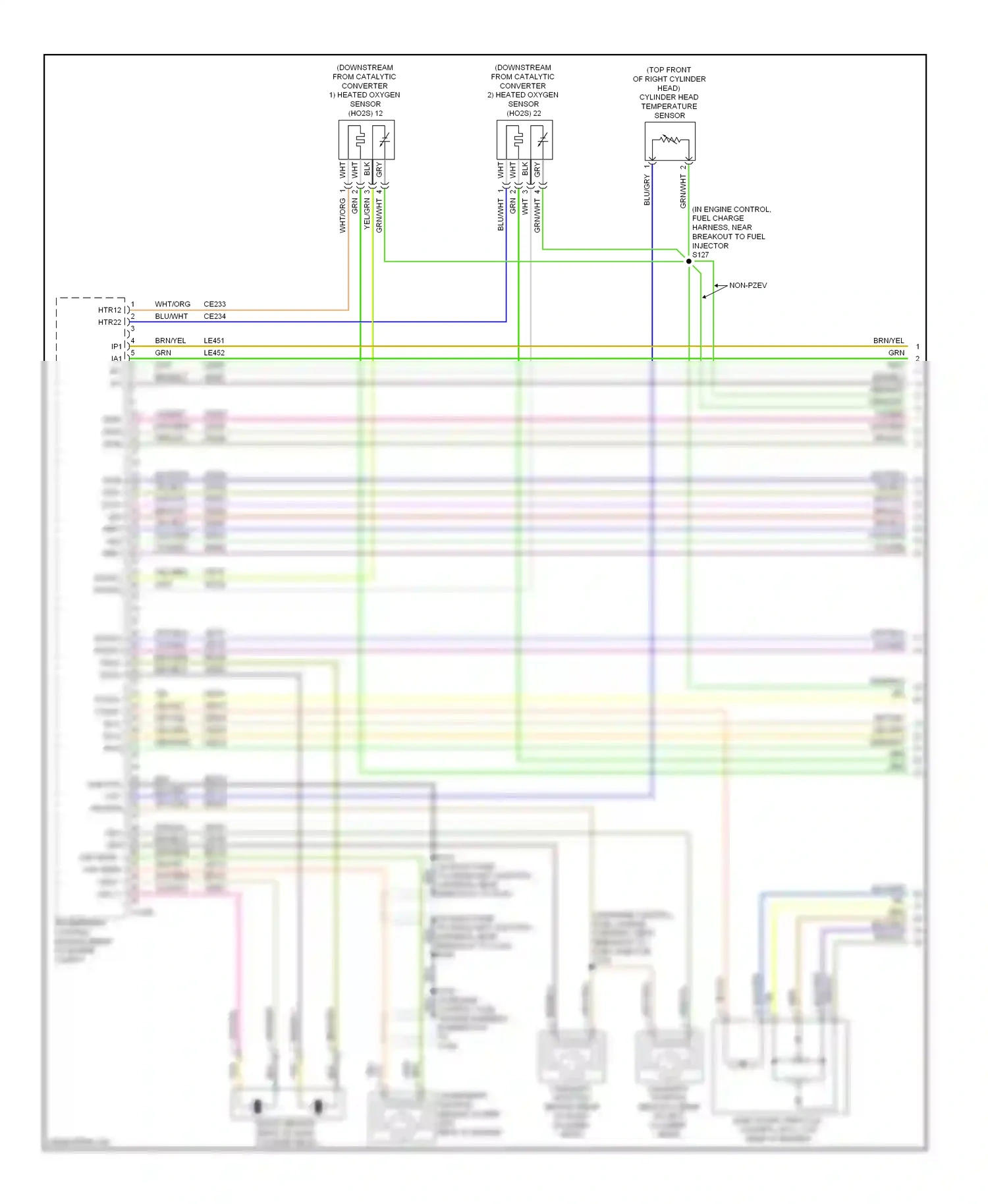 Ford Taurus V (2007-2009) non-pzev wiring diagram  (1 of 3)
