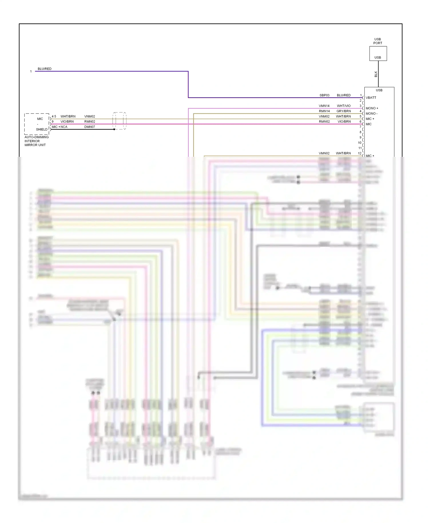 Ford Taurus V (2007-2009) usb wiring diagram  (2 of 2)