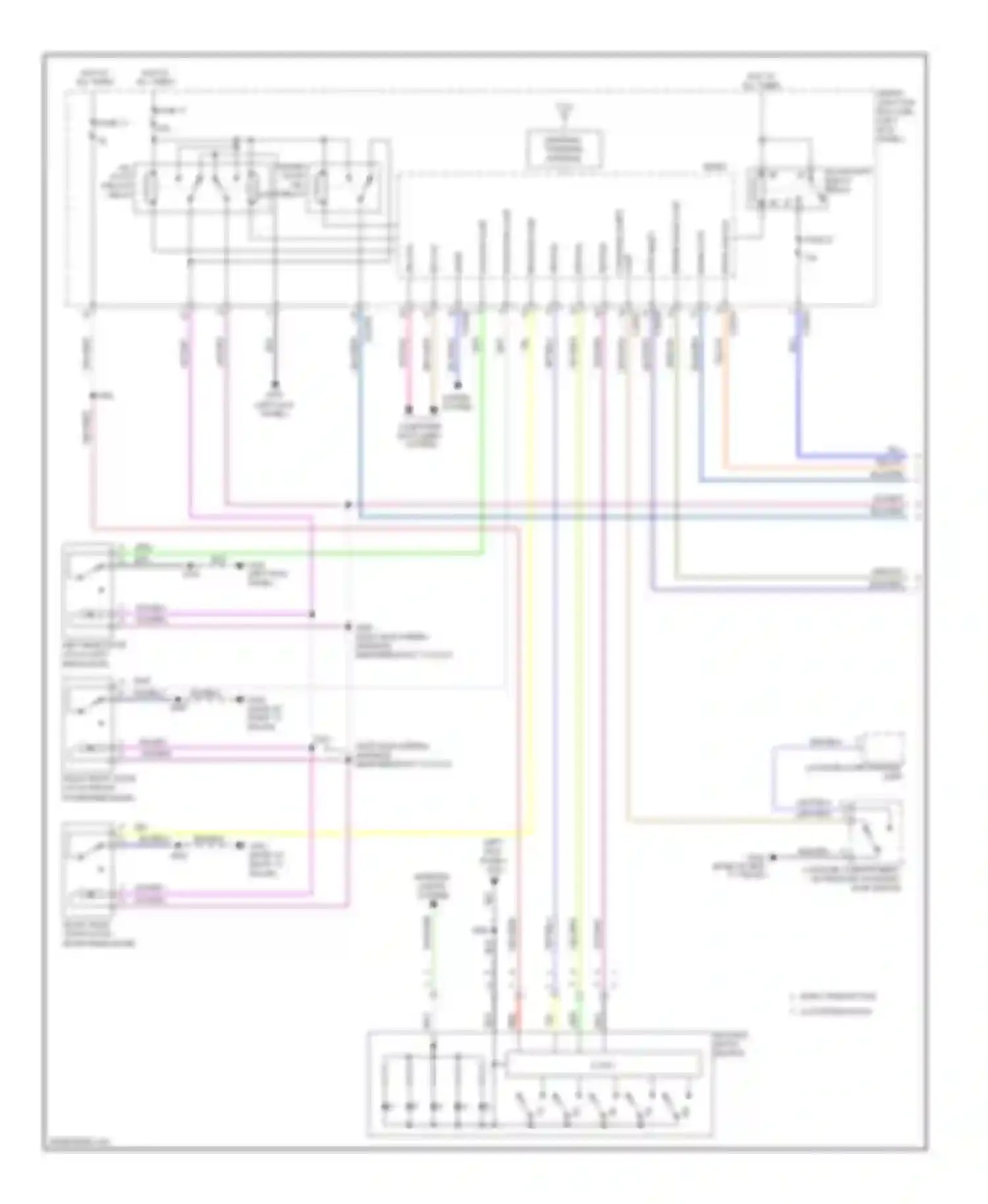 Taurus Ford VI (2009-2012): Forced entry circuit, without intelligent access (1 of 2)