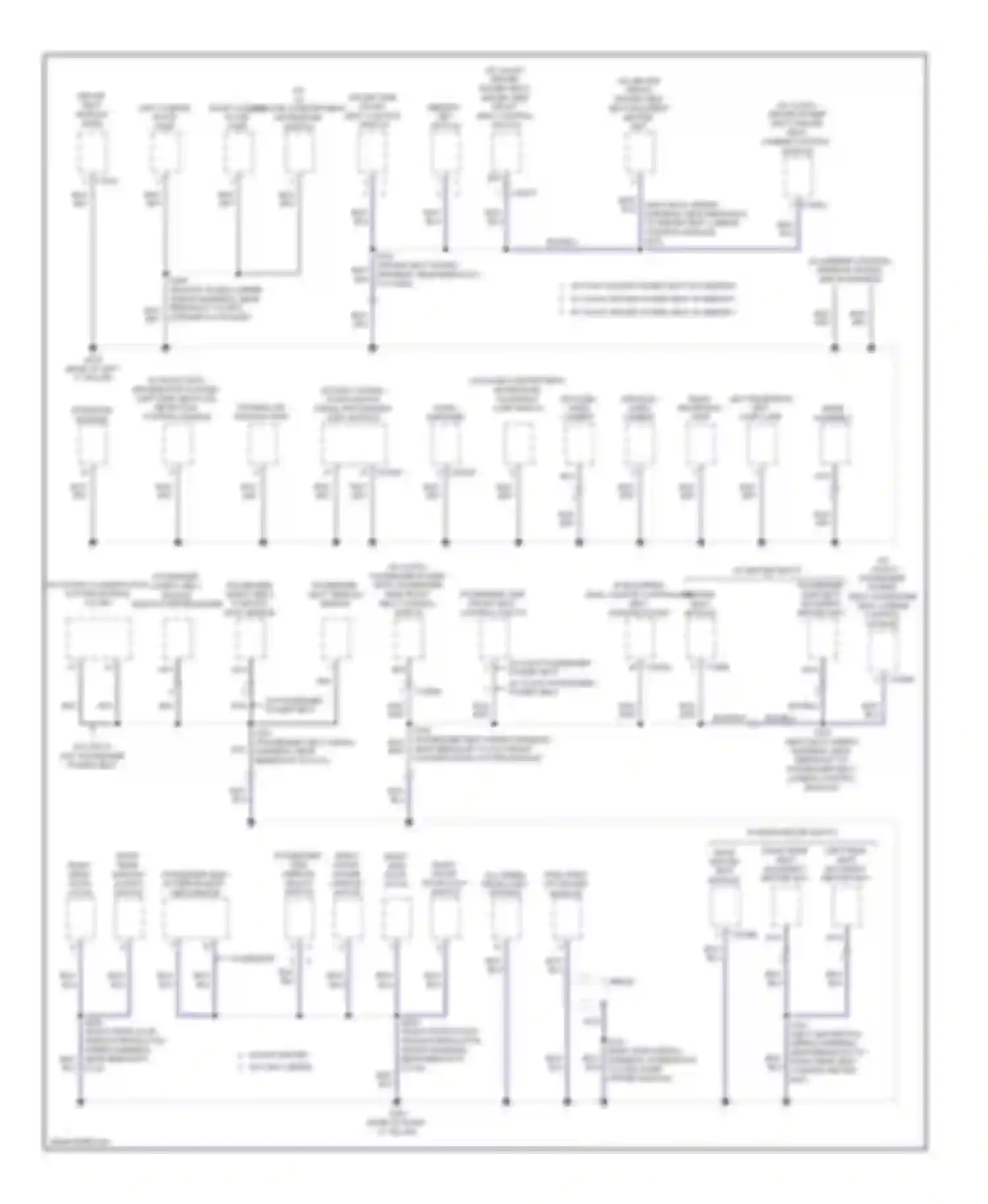 Taurus Ford VI (2009-2012): Ground distribution circuit (3 of 3)