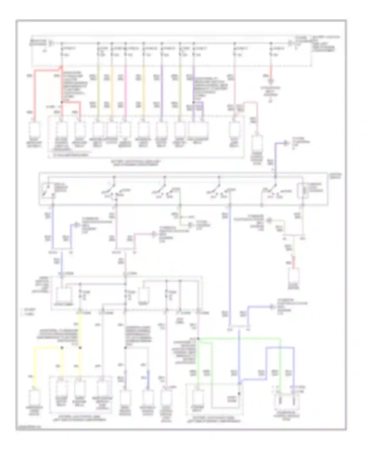 Taurus Ford VI (2009-2012): Power distribution circuit (2 of 5)