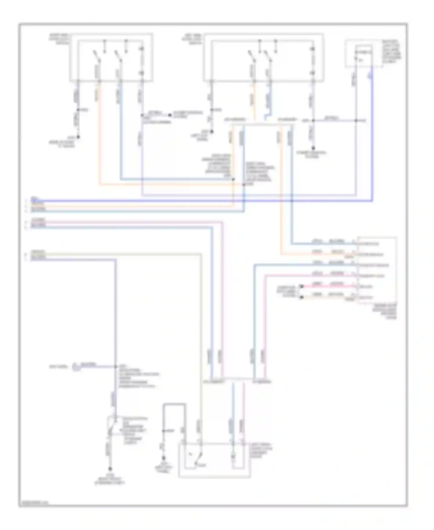 Taurus Ford VI (2009-2012): Power door locks circuit, without intelligent access (2 of 2)