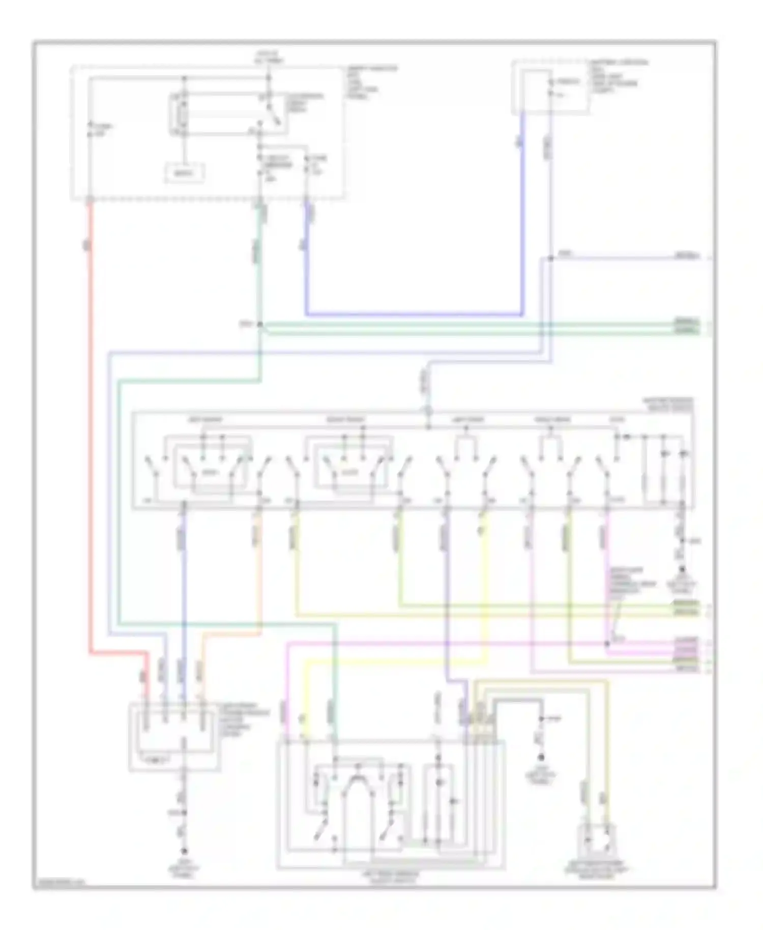 Taurus Ford VI (2009-2012): Power windows circuit, se, sel (1 of 2)