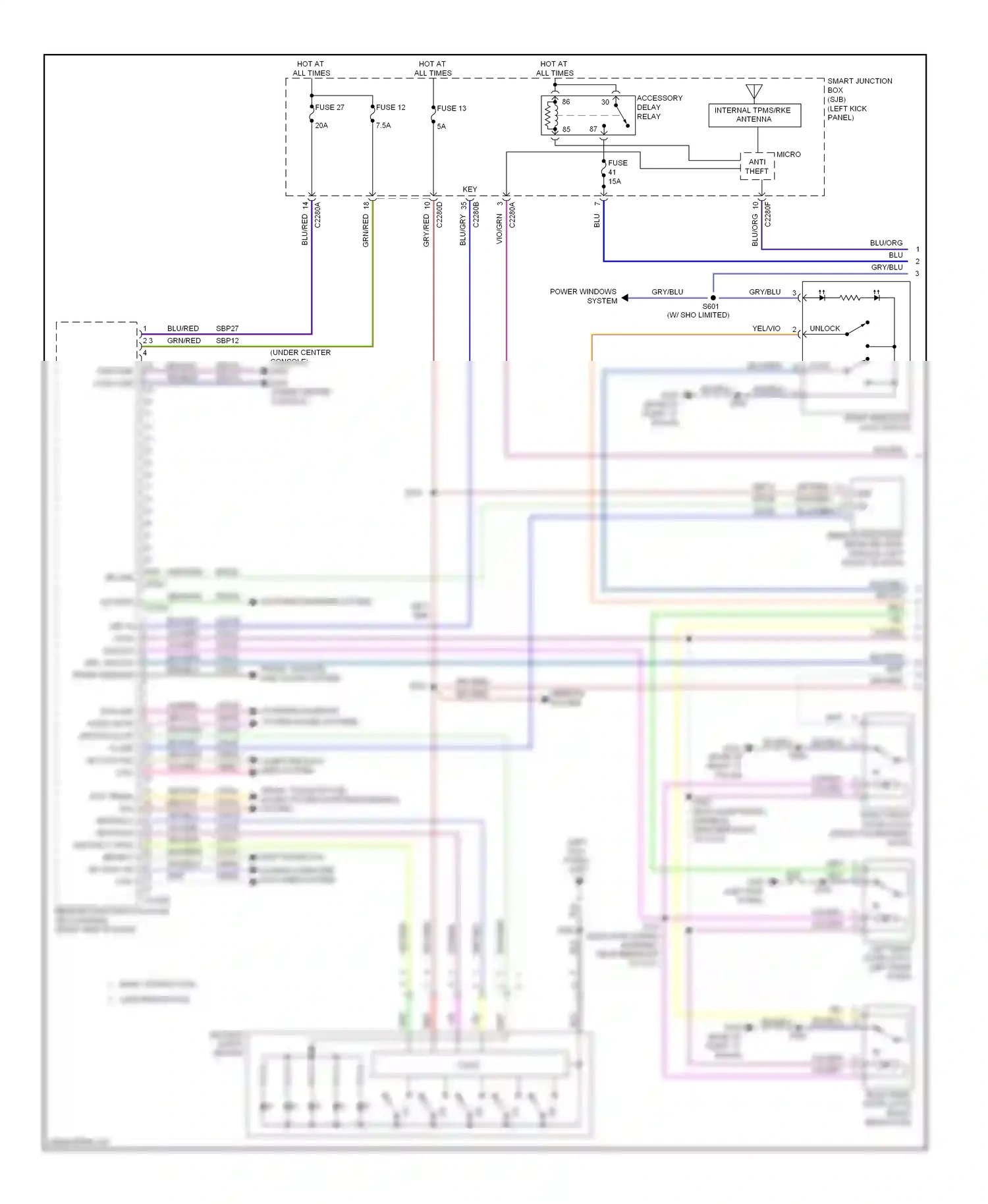 Ford Taurus VI (2009-2012) 3/4 wiring diagram  (1 of 4)
