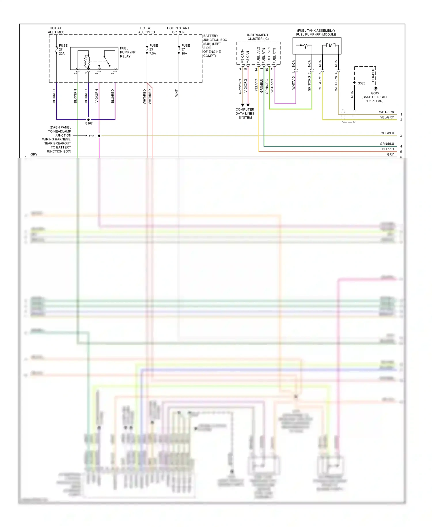 Wiring diagram b-sigrtn for Ford Taurus VI (2009-2012) (3 of 3)