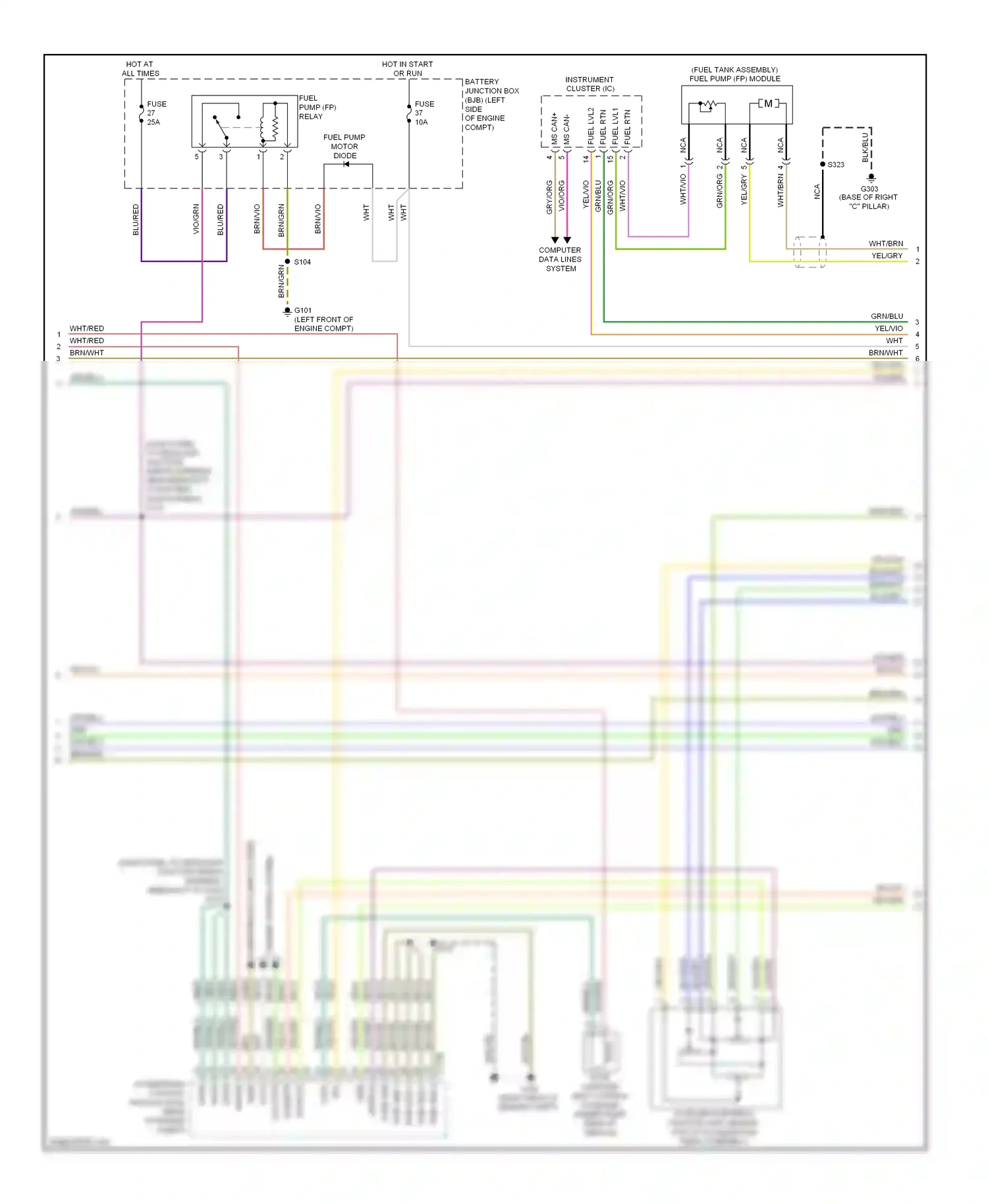 Wiring diagram b-sigrtn for Ford Taurus VI (2009-2012) (2 of 3)