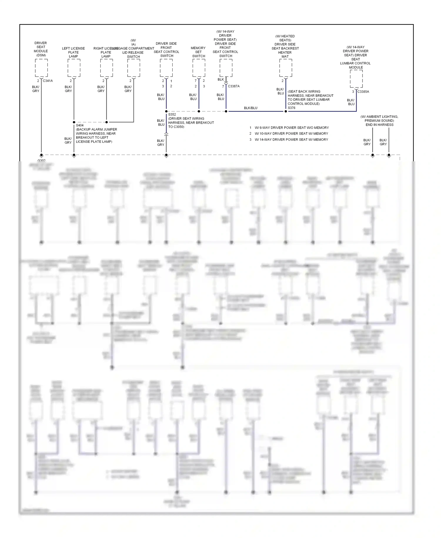 Wiring diagram blk/blu for Ford Taurus VI (2009-2012) (14 of 56)