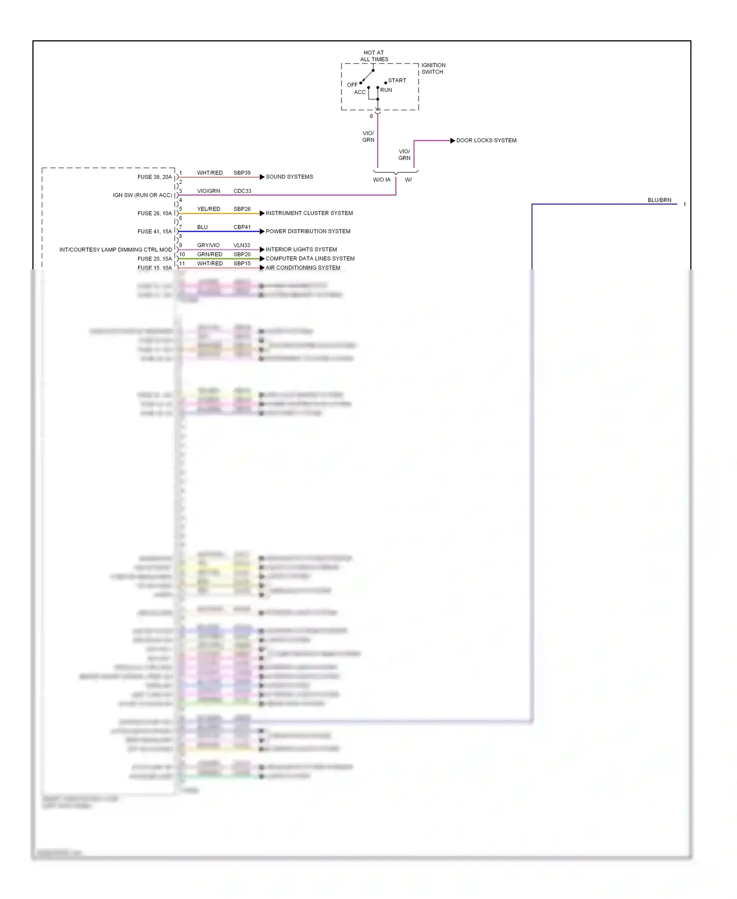 Wiring diagram blu for Ford Taurus VI (2009-2012) (3 of 66)