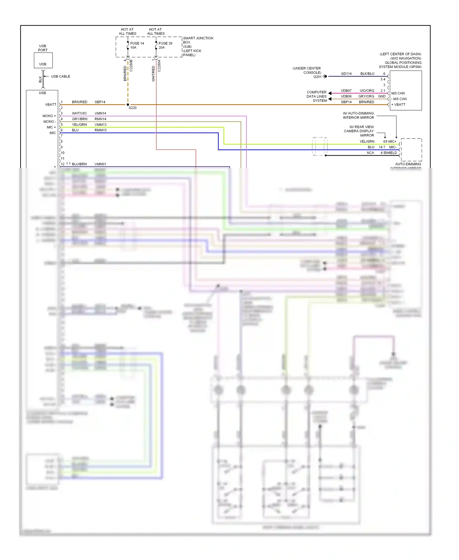Wiring diagram brn/grn for Ford Taurus VI (2009-2012) (40 of 40)
