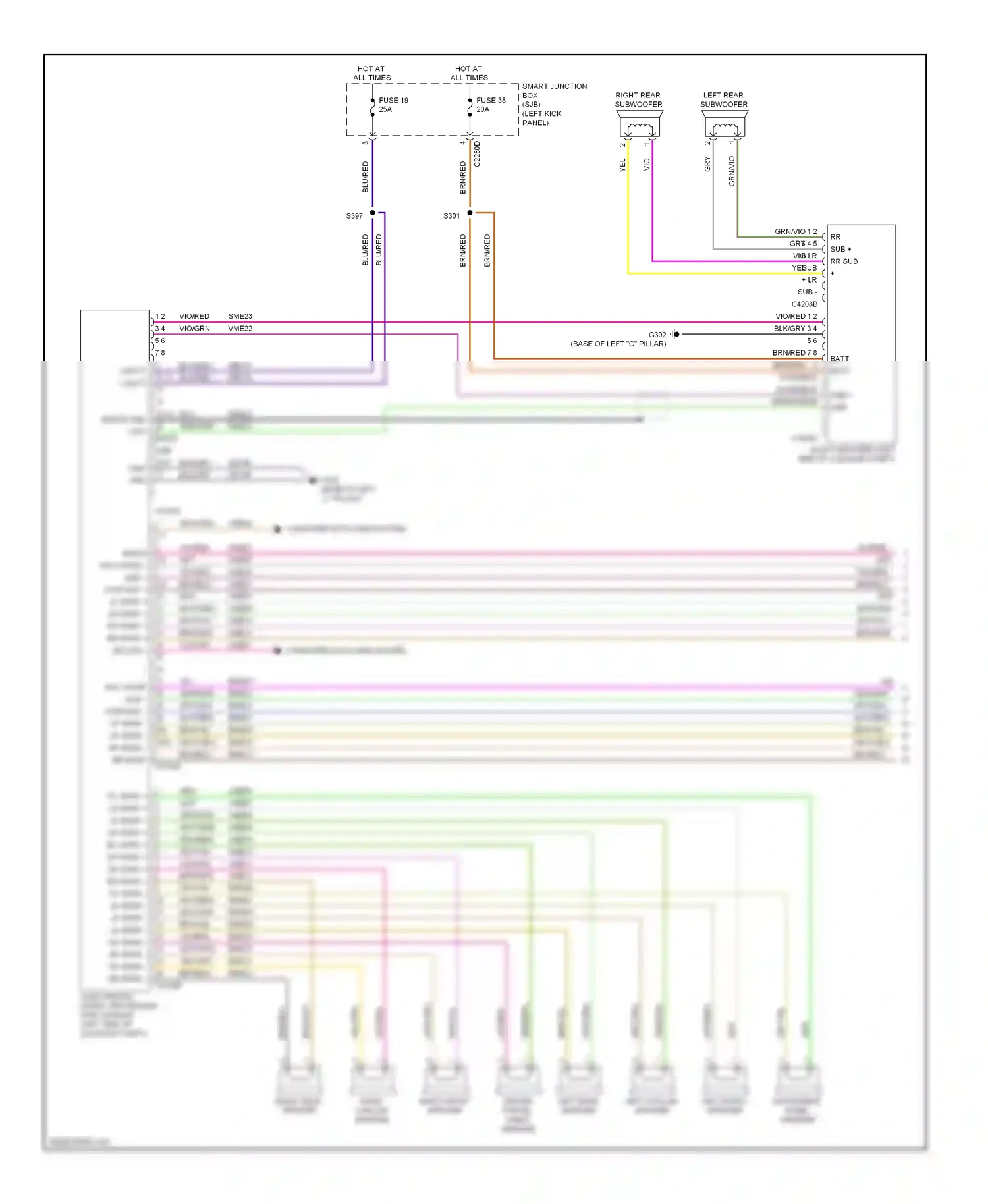Wiring diagram brn/red for Ford Taurus VI (2009-2012) (4 of 17)