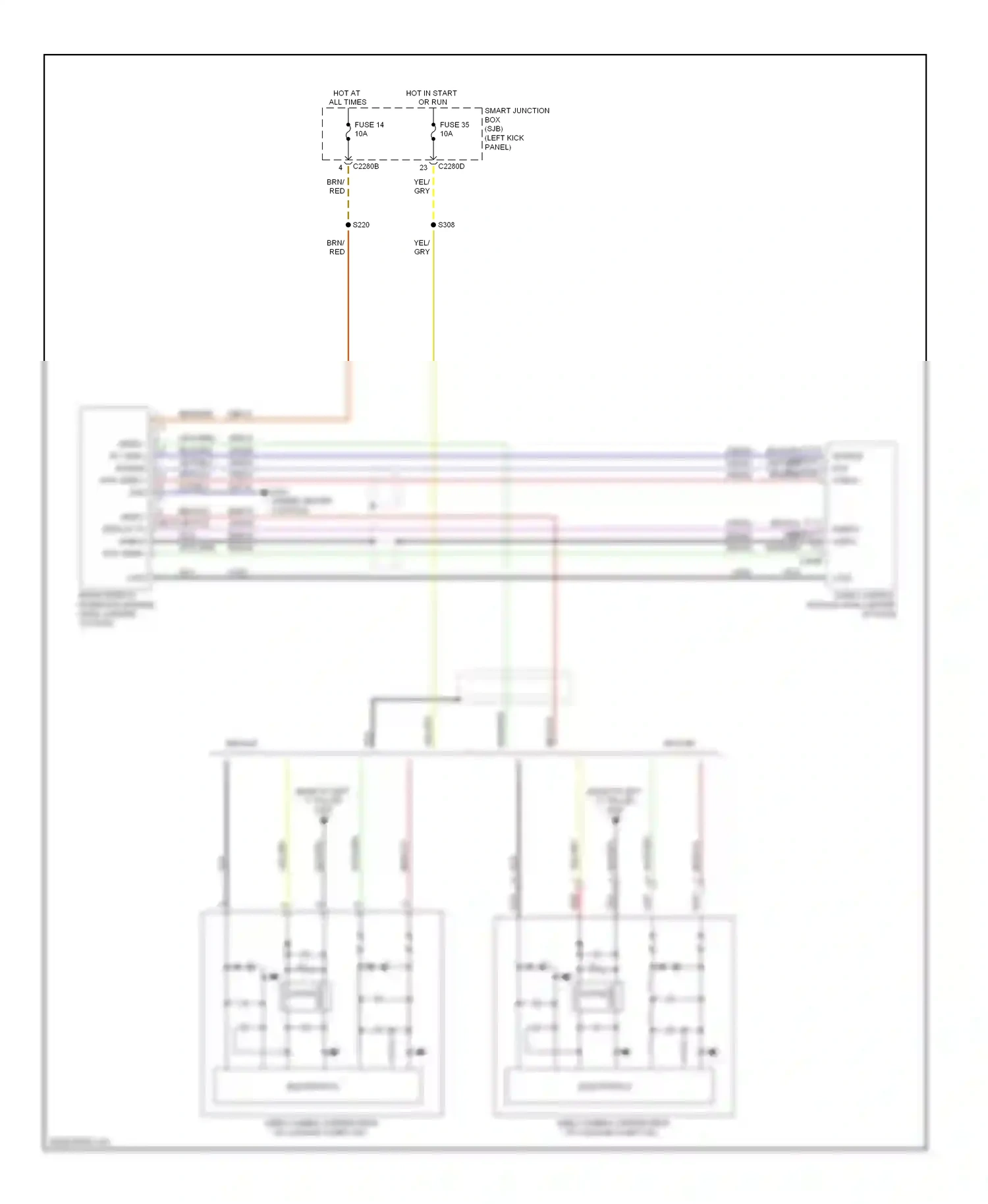 Ford Taurus VI (2009-2012) choke wiring diagram  (1 of 2)