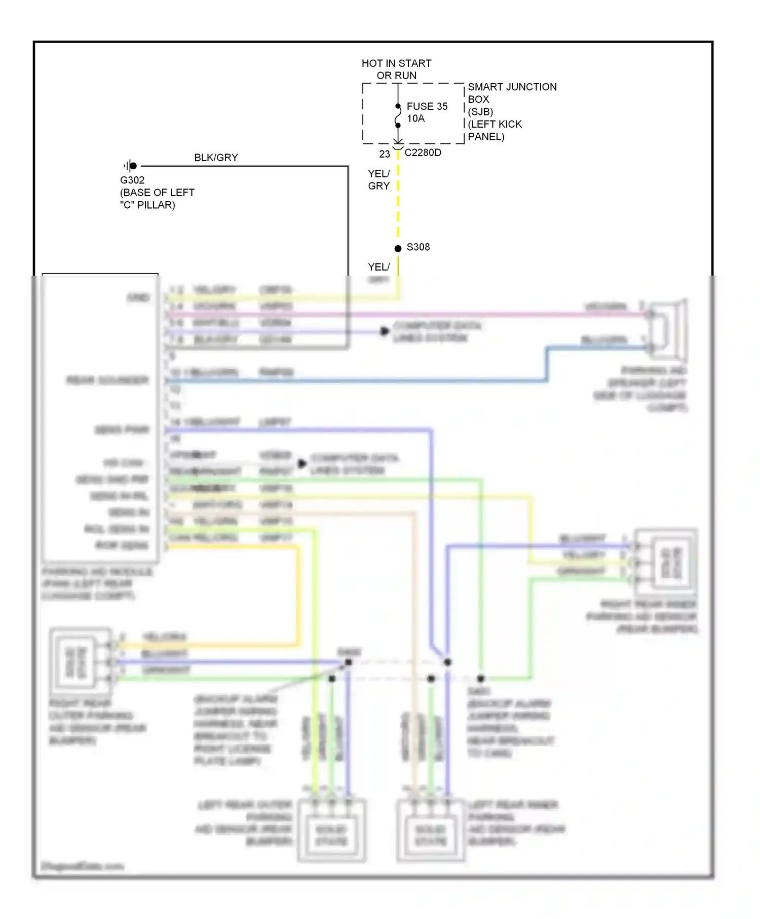 Wiring diagram computer data lines system for Ford Taurus VI (2009-2012) (37 of 59)