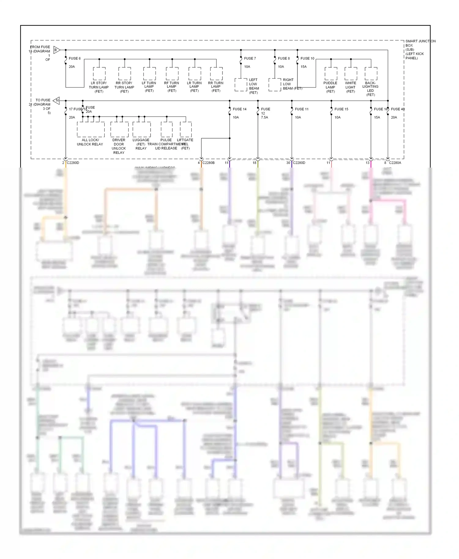 Ford Taurus VI (2009-2012) data link connector (dlc) wiring diagram  (3 of 3)