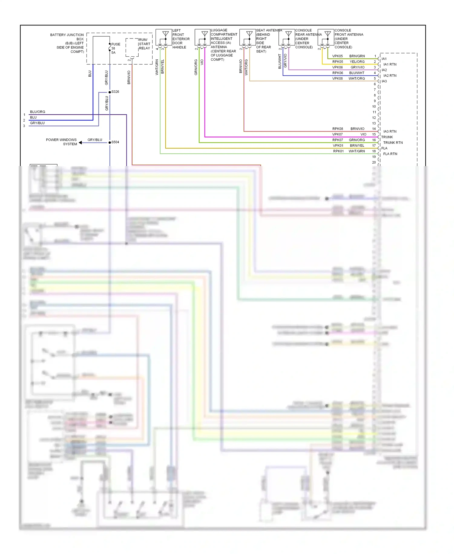 Wiring diagram grn/blu for Ford Taurus VI (2009-2012) (4 of 38)