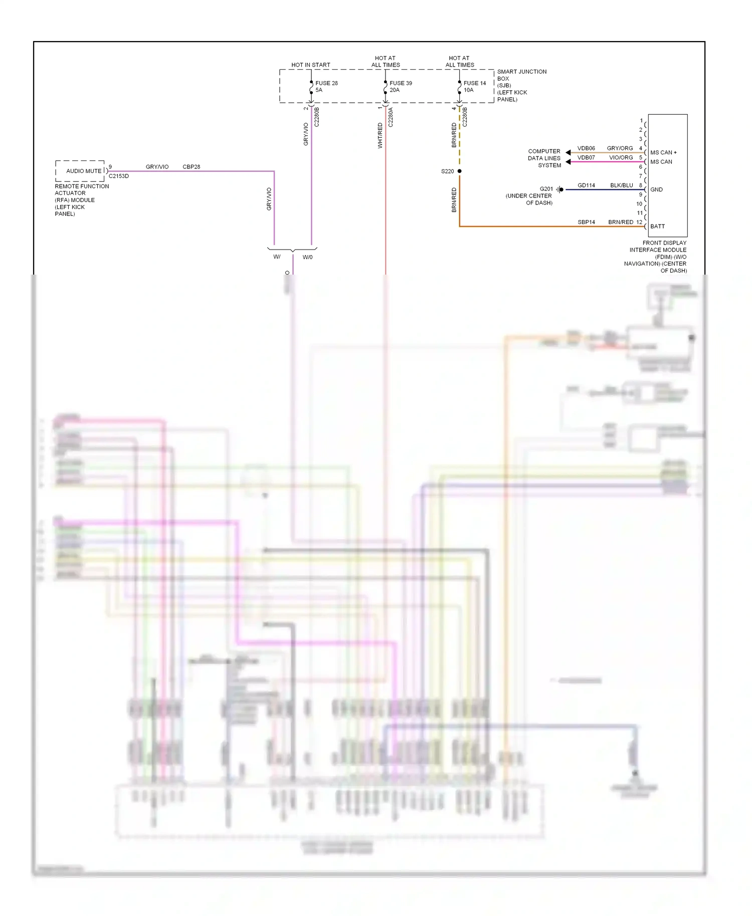 Wiring diagram gry for Ford Taurus VI (2009-2012) (38 of 62)