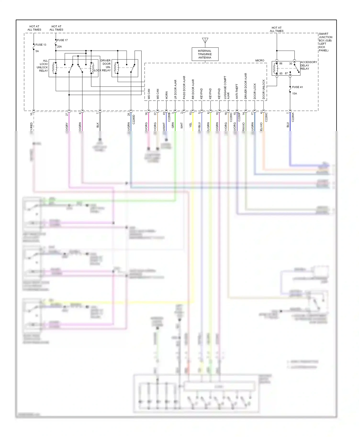 Wiring diagram gry/red for Ford Taurus VI (2009-2012) (8 of 23)