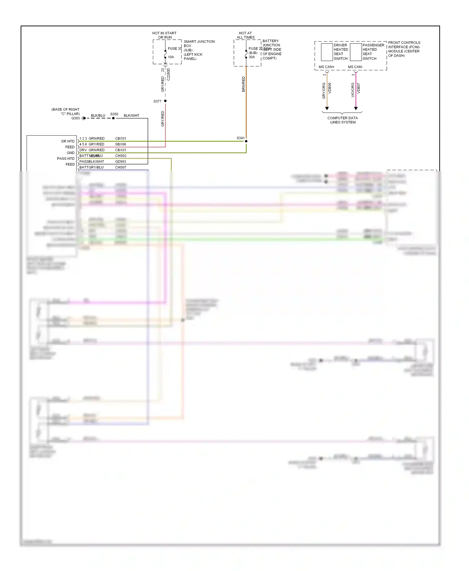 Wiring diagram ms can + for Ford Taurus VI (2009-2012) (12 of 12)