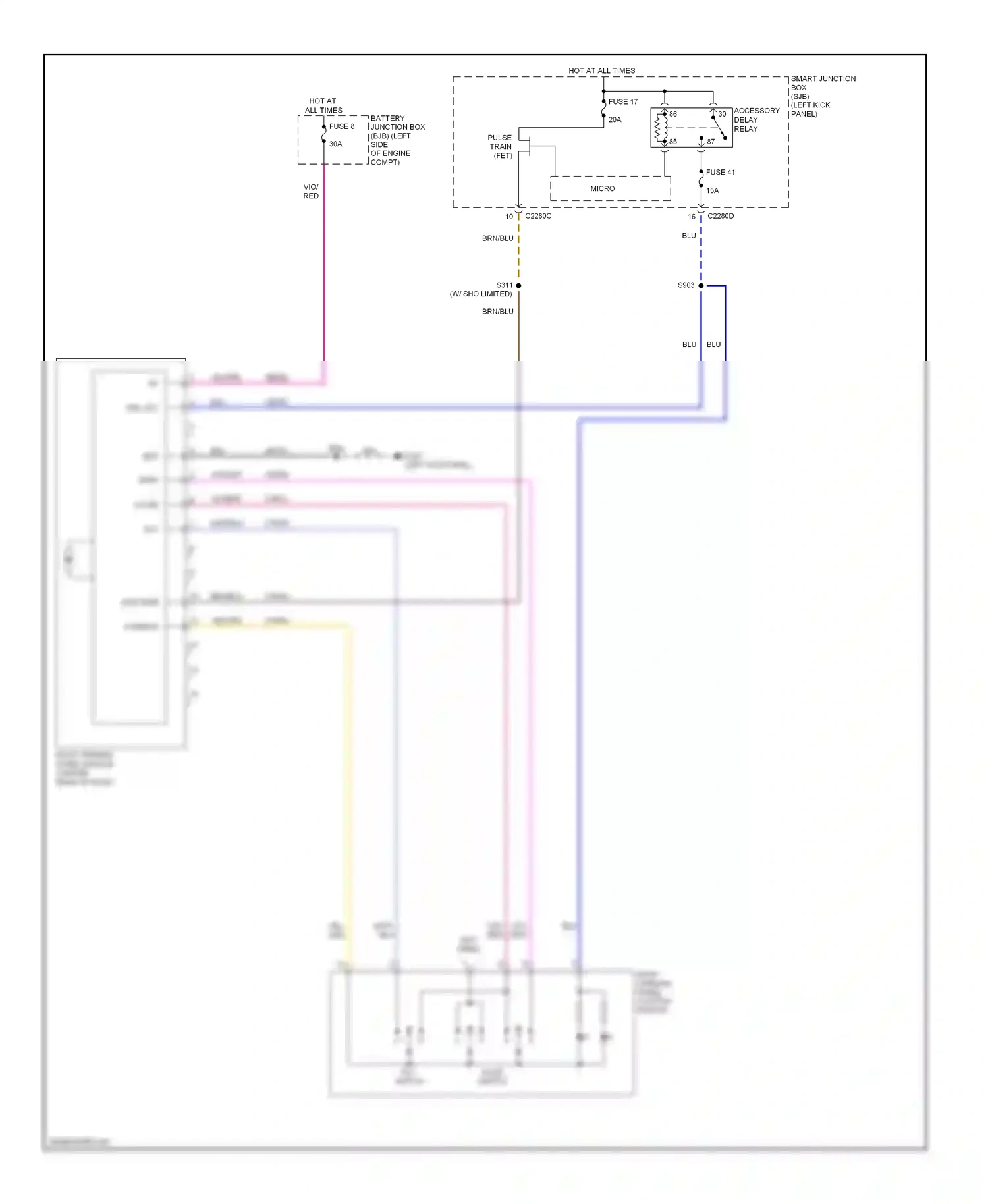 Ford Taurus VI (2009-2012) (open) wiring diagram  (1 of 1)