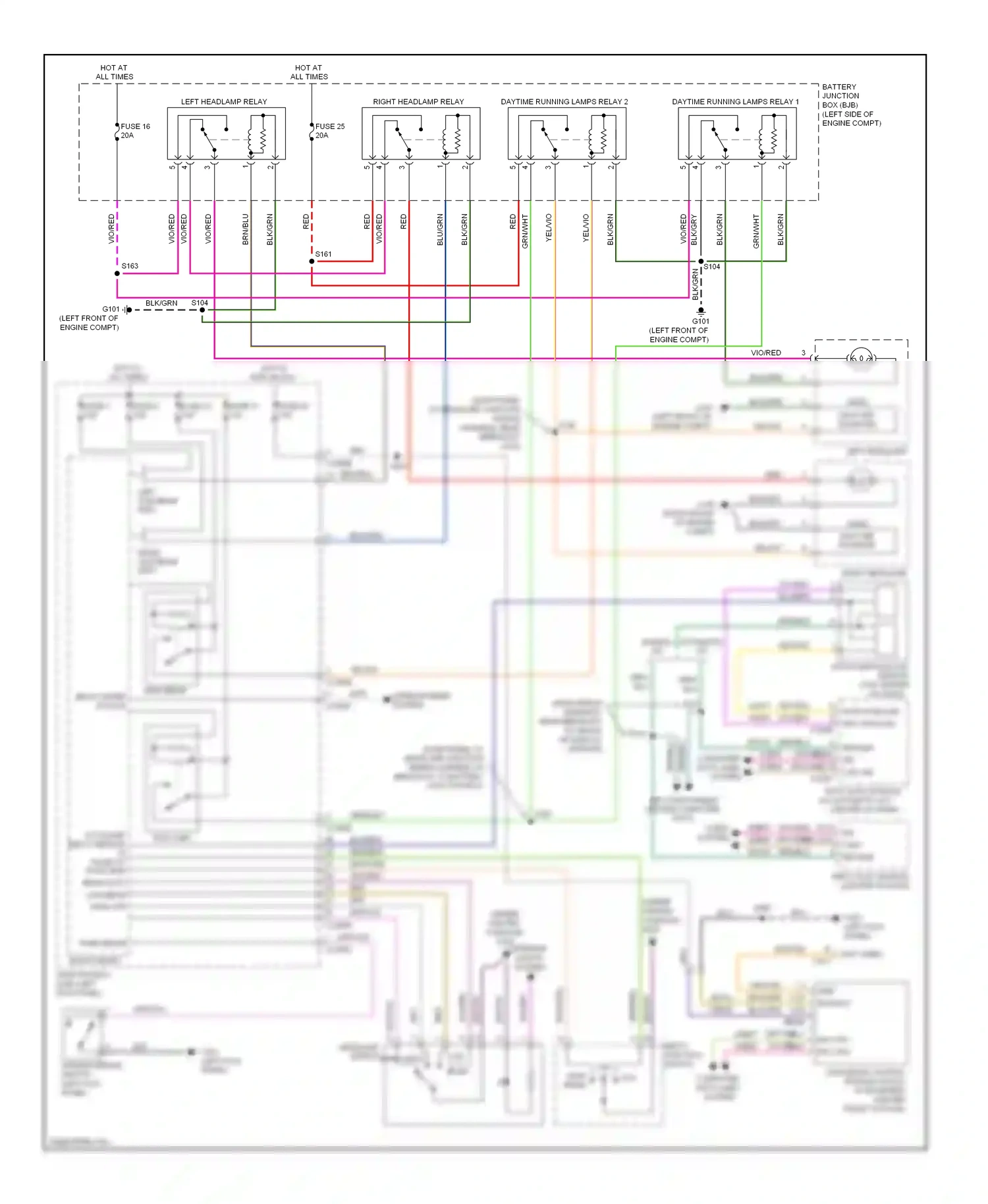 Wiring diagram org/grn for Ford Taurus VI (2009-2012) (1 of 3)